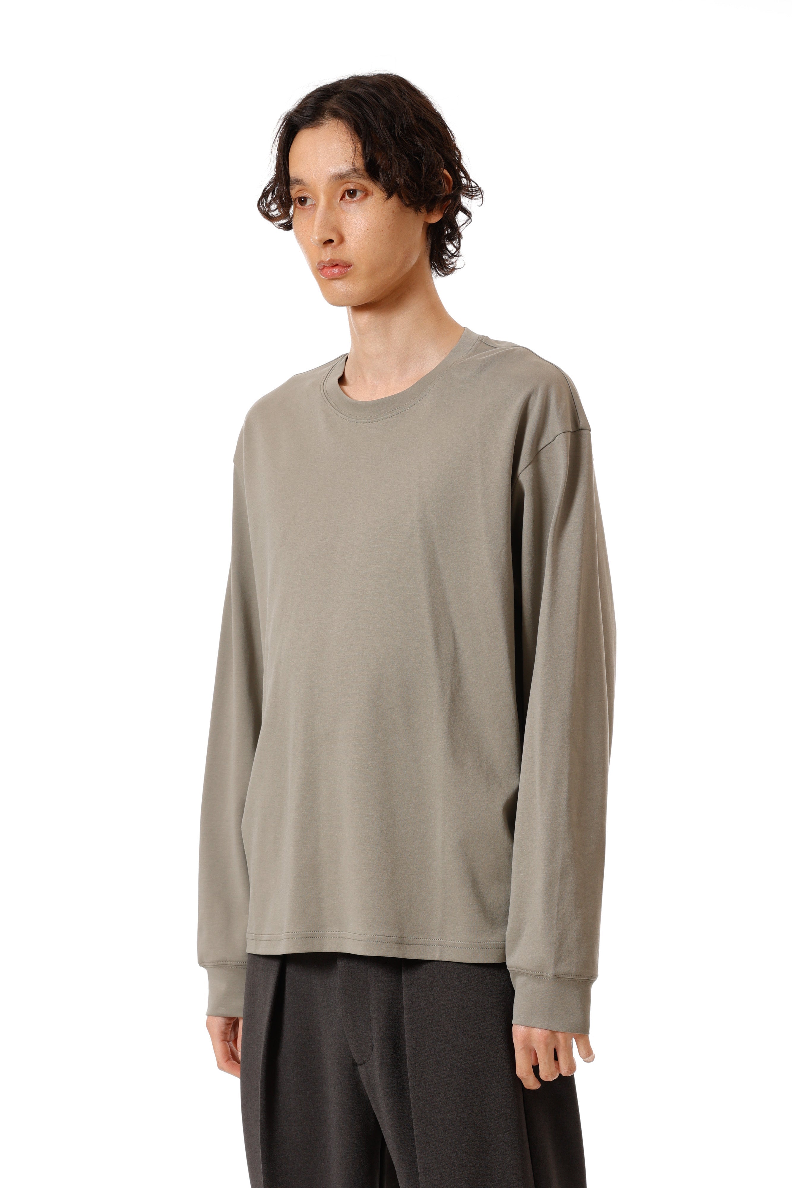 コットンダブルフェイス オーバーサイズ L/S カットソー〔AJ52-088〕