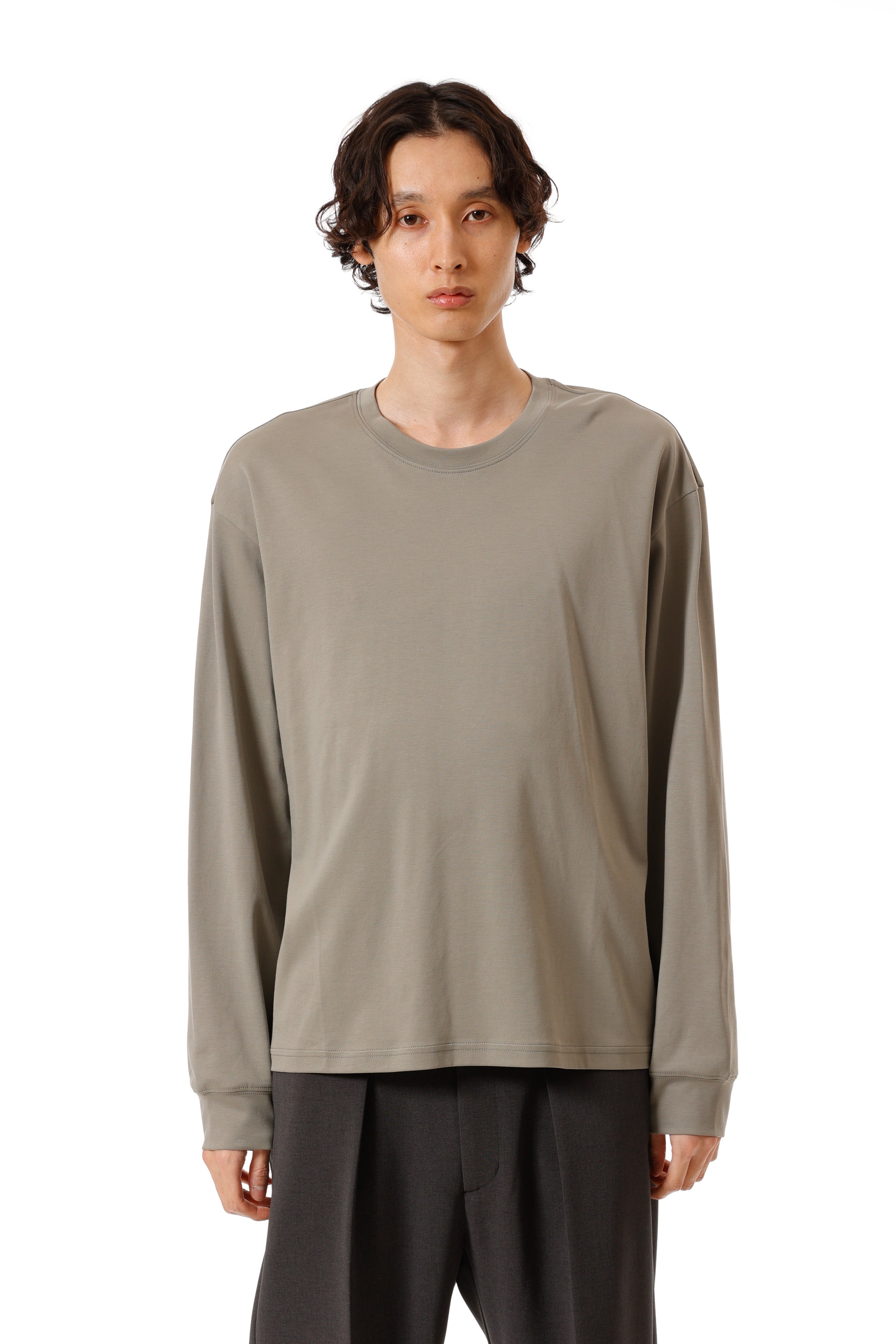 コットンダブルフェイス オーバーサイズ L/S カットソー〔AJ52-088〕