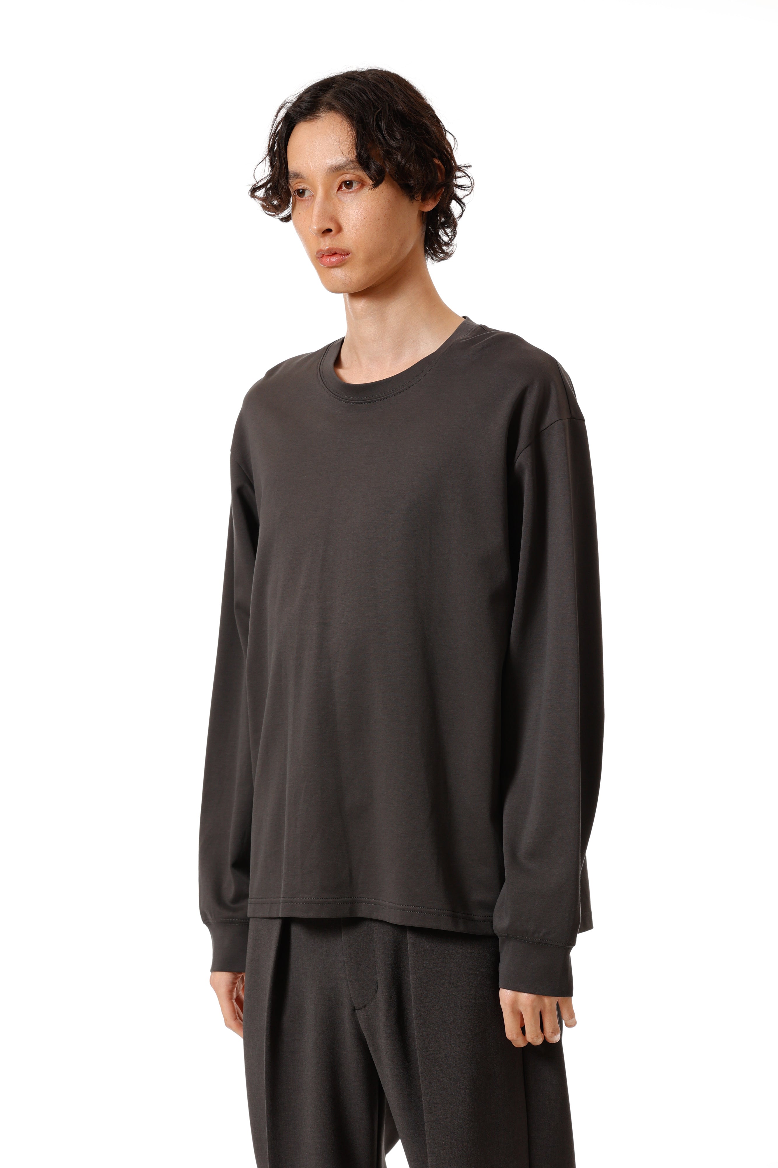 コットンダブルフェイス オーバーサイズ L/S カットソー〔AJ52-088〕
