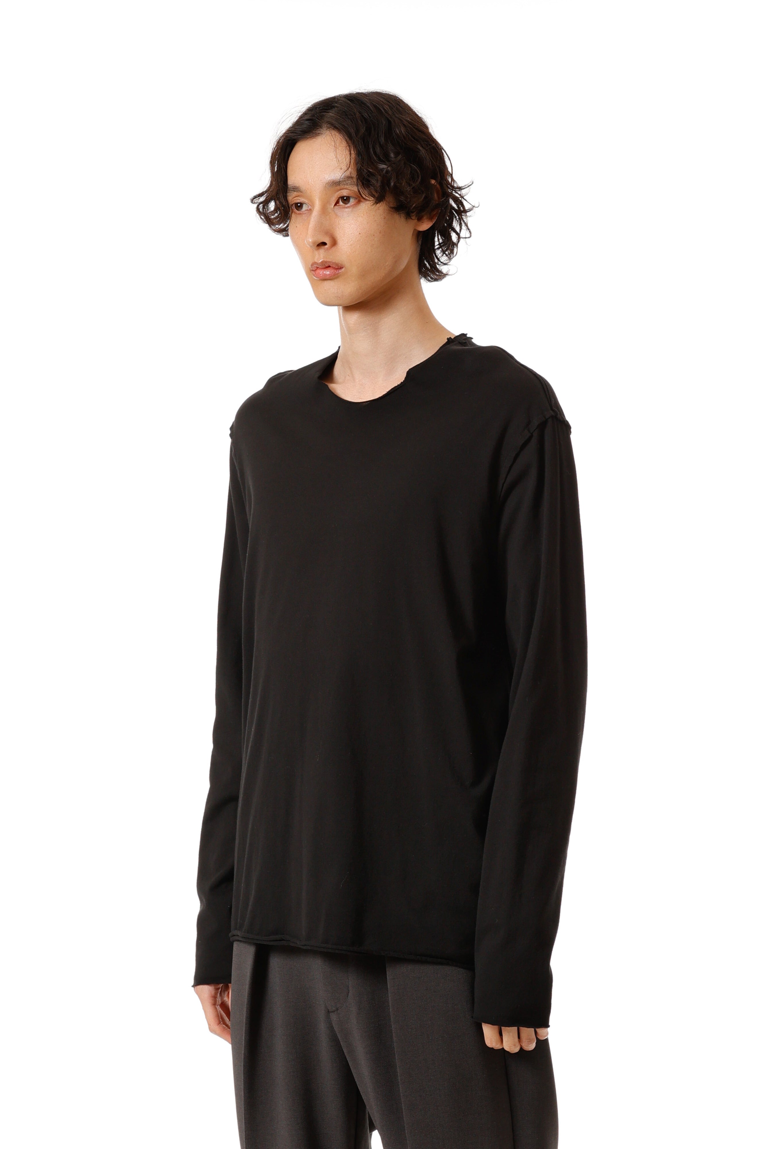 ピマコットンジャージー スリムフィット レイヤード L/S カットソー〔AJ52-091〕