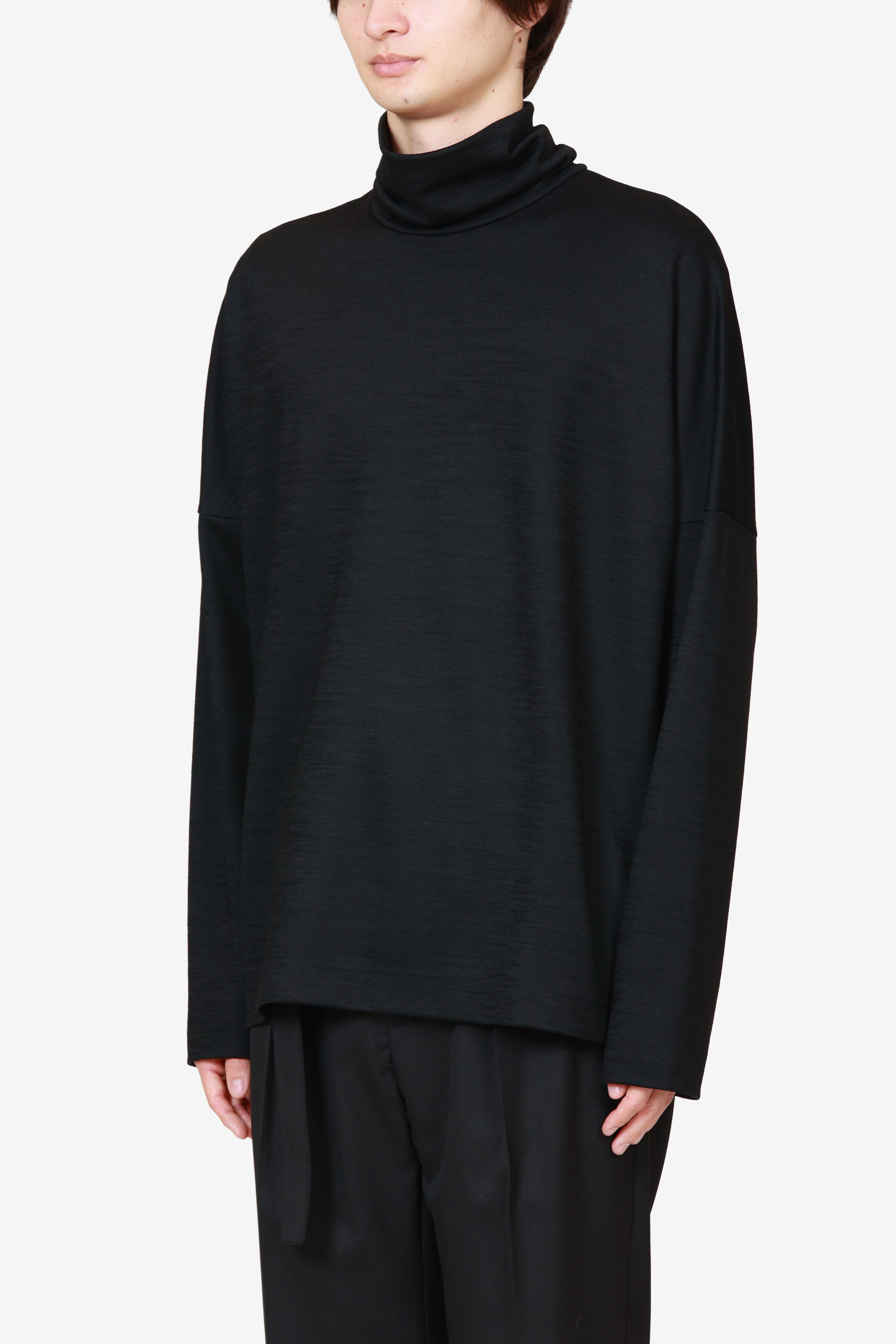 限定商品 ウール/ナイロンスムース ハイネックカットソーL/S〔AJ52-114〕