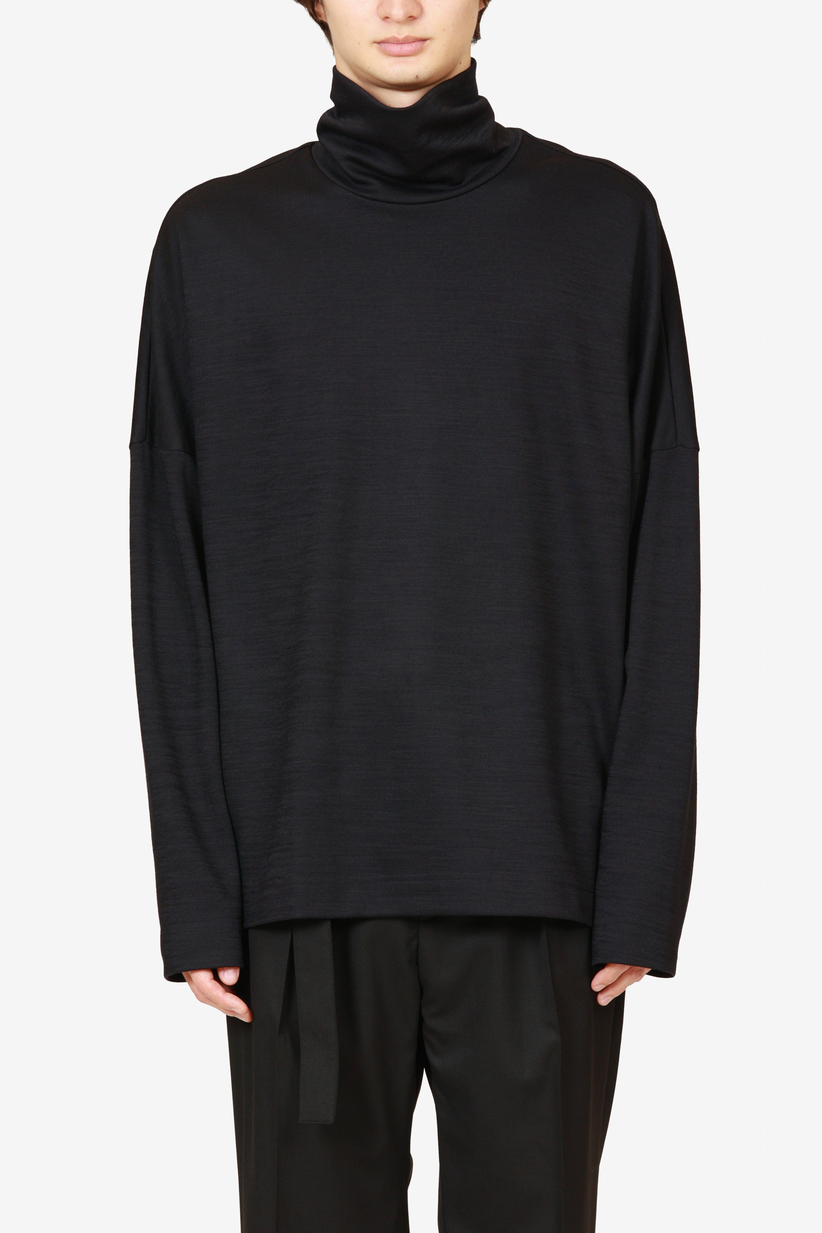 限定商品 ウール/ナイロンスムース ハイネックカットソーL/S〔AJ52-114〕