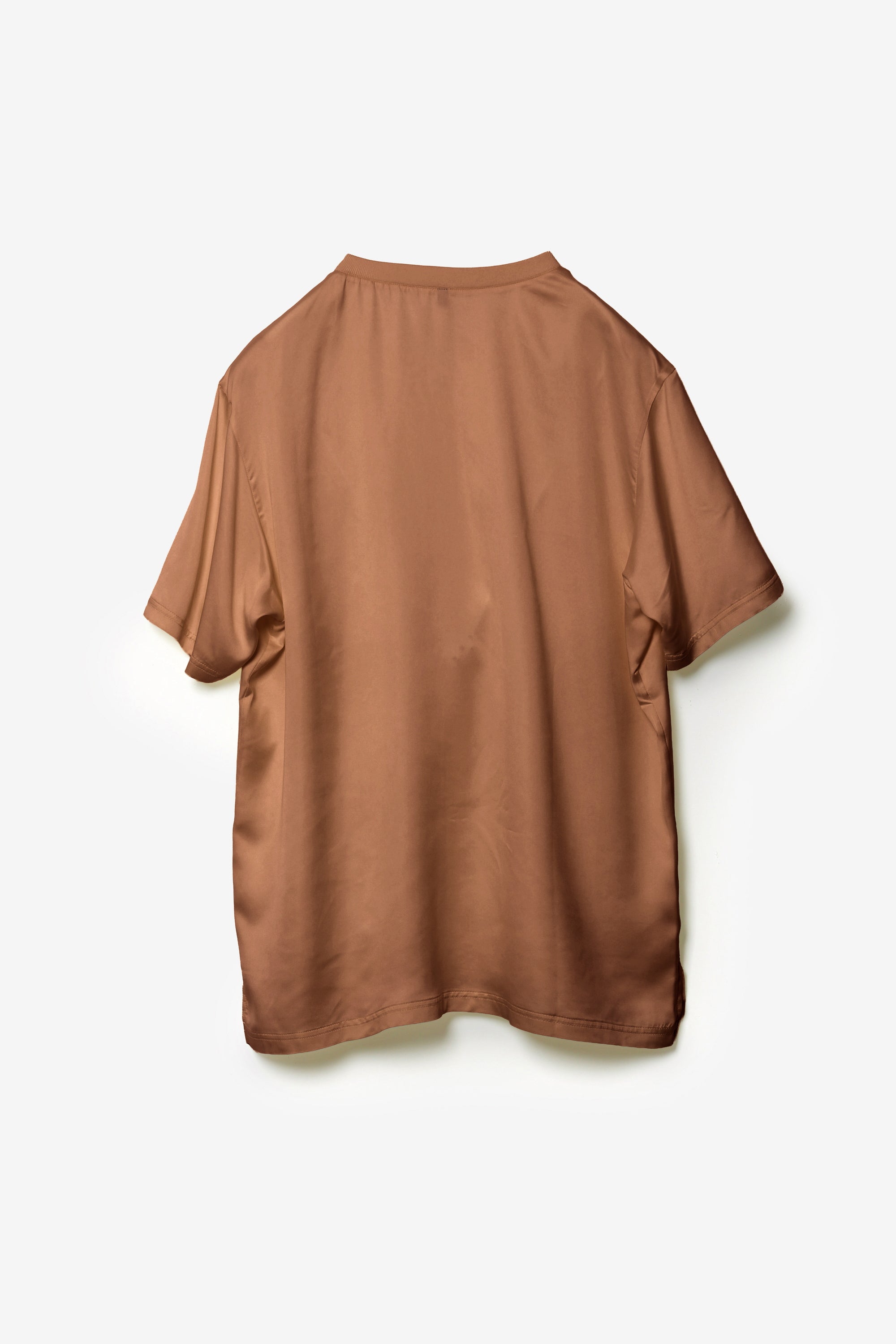キュプラ/ポリエステル フィブリルサテン S/S Tシャツ〔AJ61-020〕