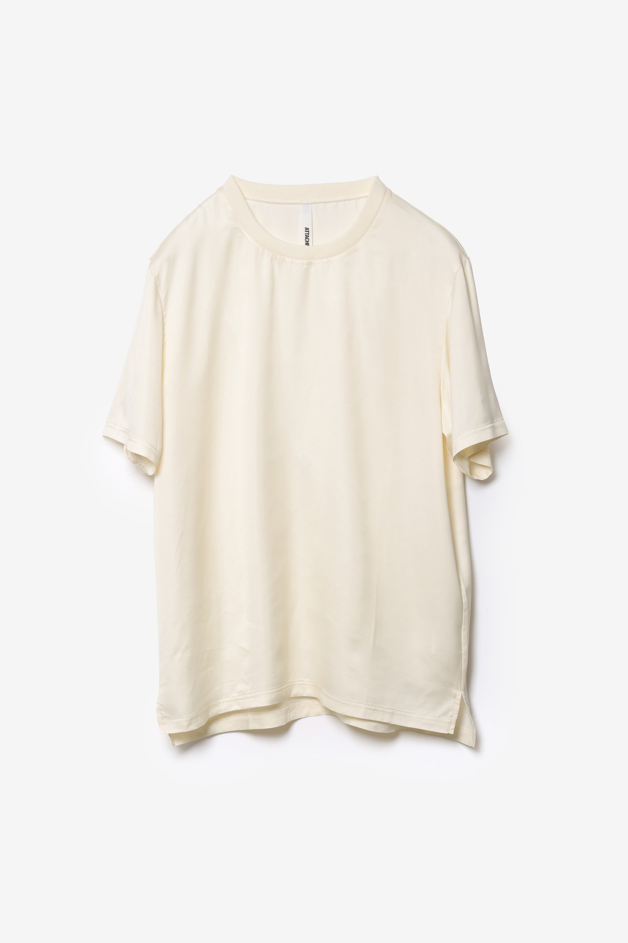 キュプラ/ポリエステル フィブリルサテン S/S Tシャツ〔AJ61-020〕