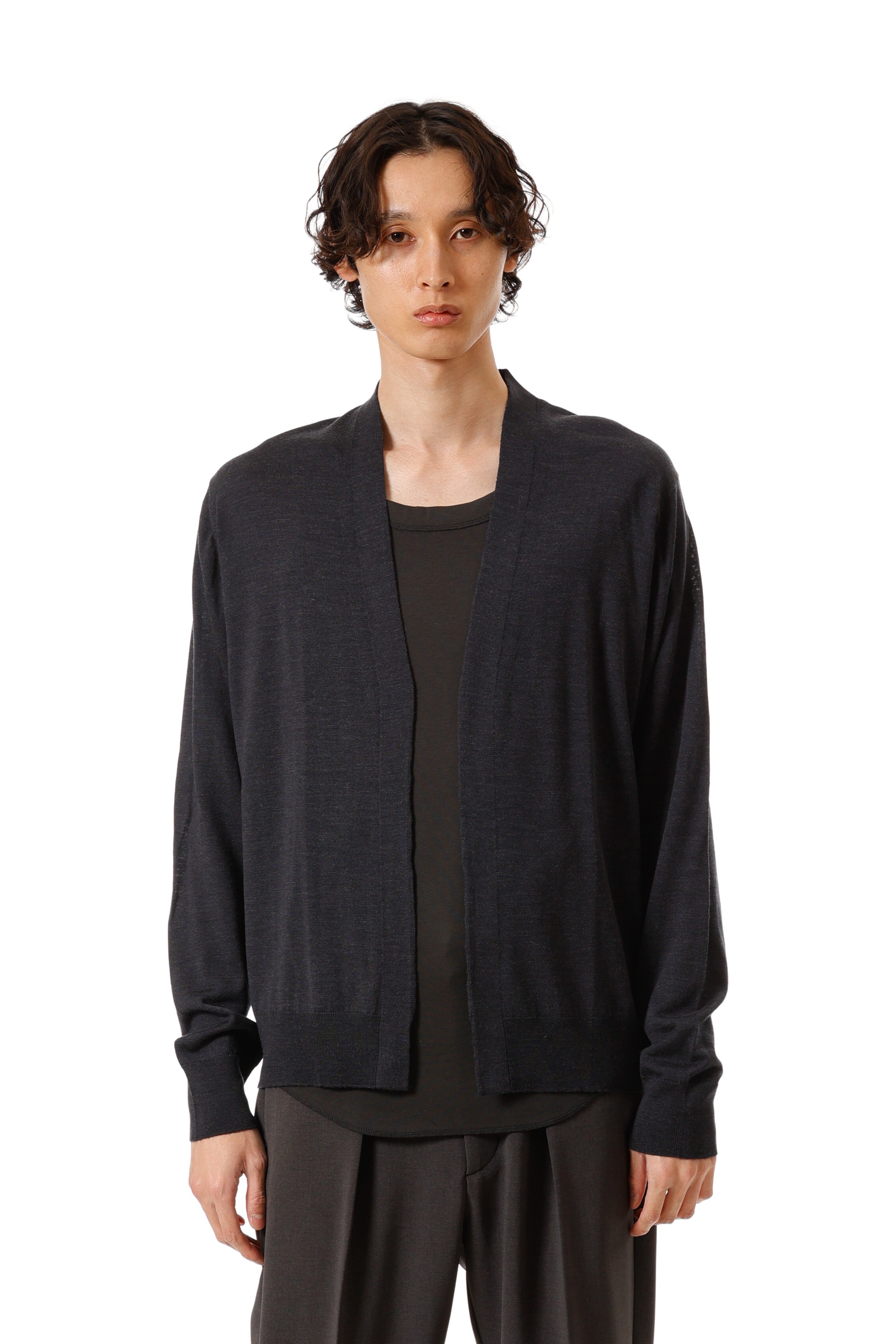 限定商品 × JOHN SMEDLEY MERINO EXTRAFINE BUTTONLESS V NECK CARDIGAN〔AK52-006〕