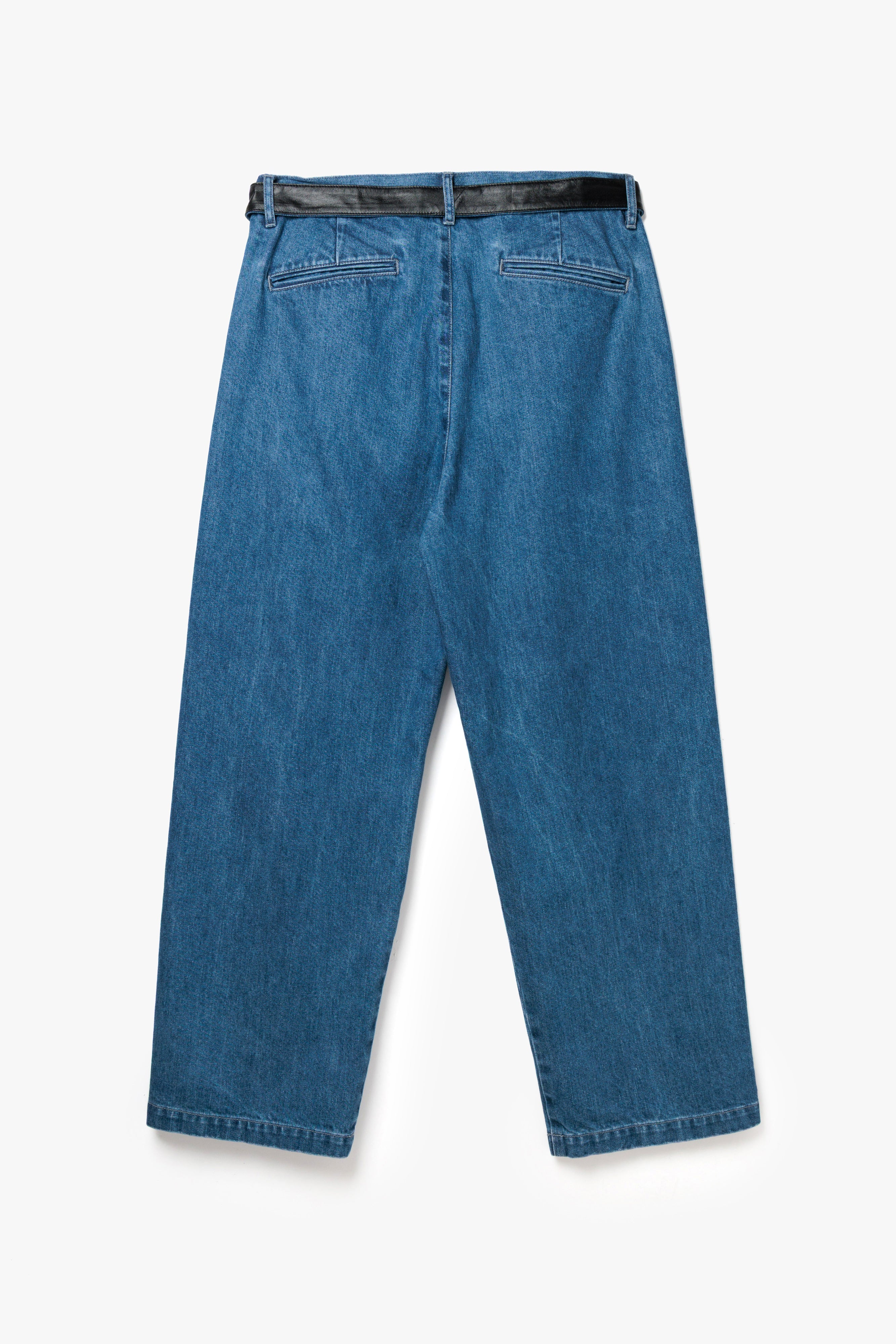 ATTACHMENT × JAPAN DENIM LEATHER BELTED VINTAGE PANTS〔AP61-112〕