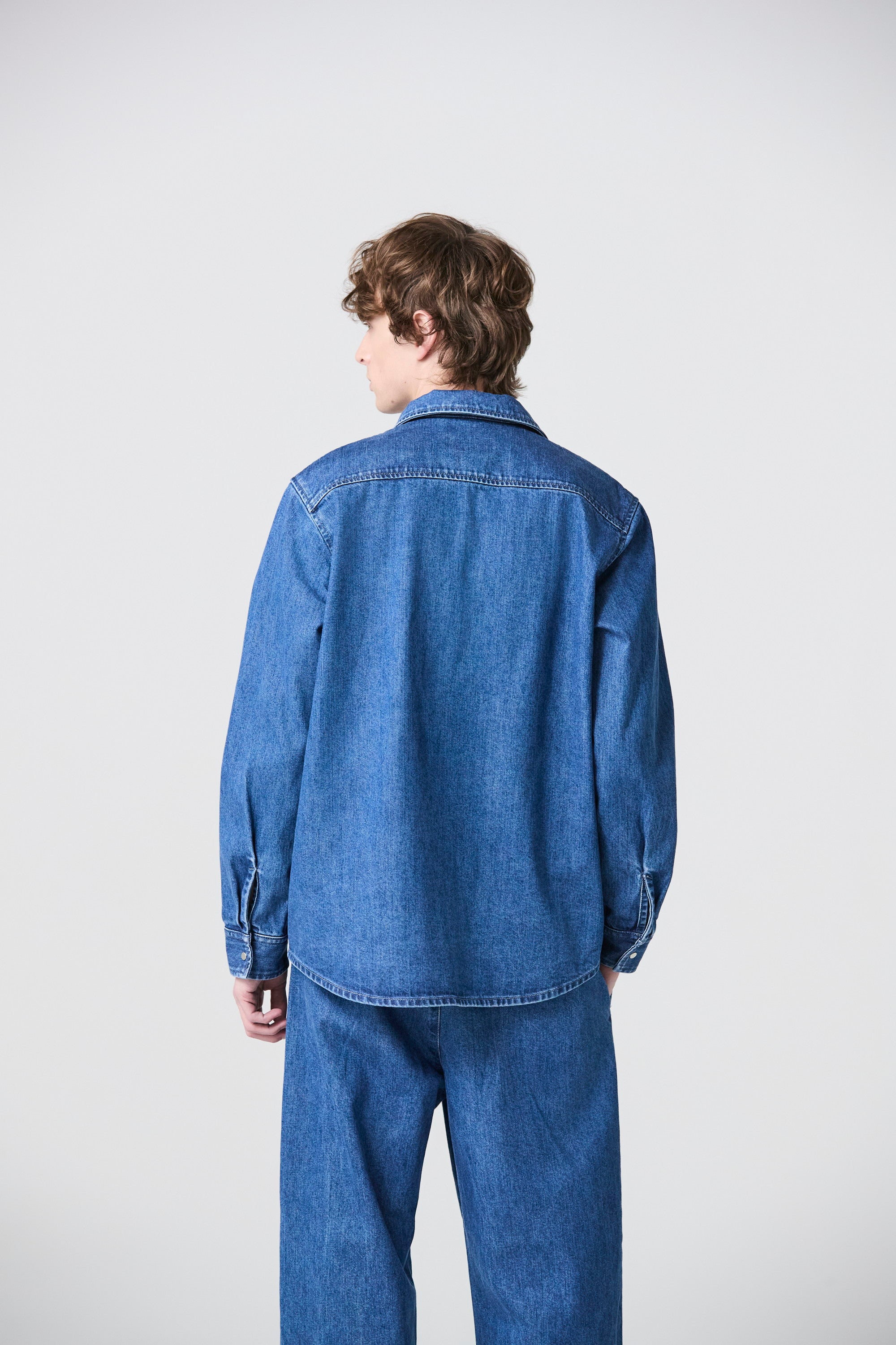 ATTACHMENT × JAPAN DENIM LEATHER STRAP VINTAGE SHIRT JACKET〔AS61-110〕