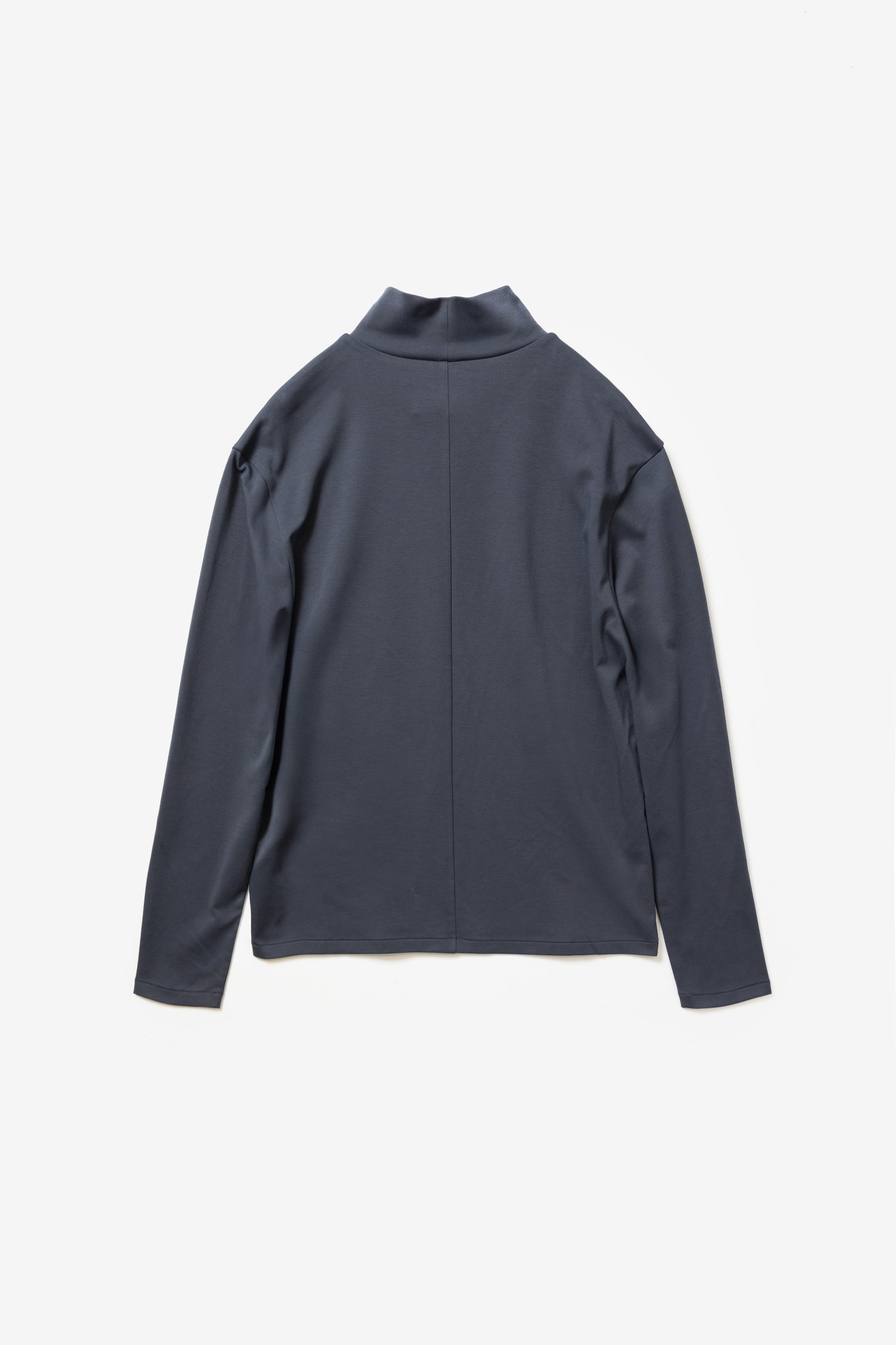 コットンダブルフェイススリムフィットハイネックL/Sカットソー〔MCKA0282086998〕