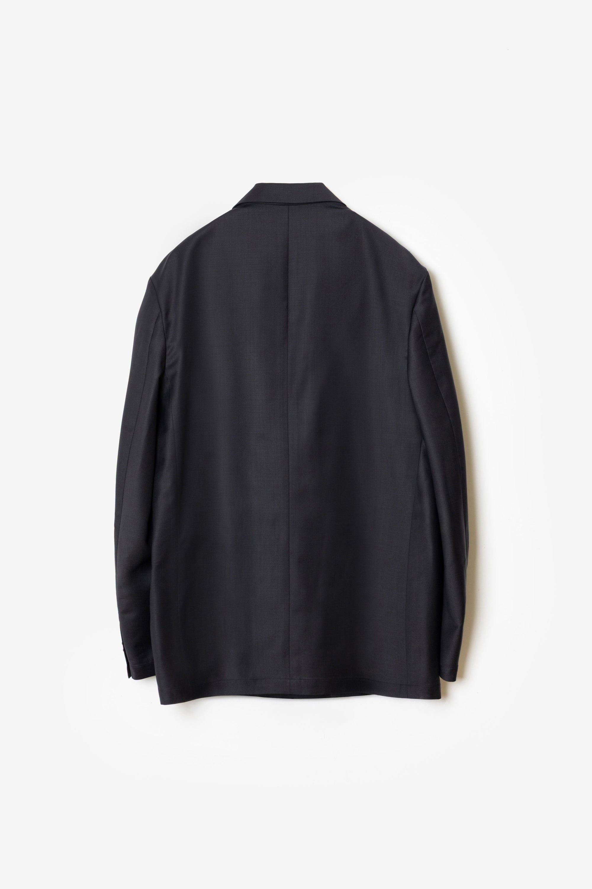 ウール/ポリエステルストレッチトロダブルブレステッドジャケット〔MCKA0290046998〕