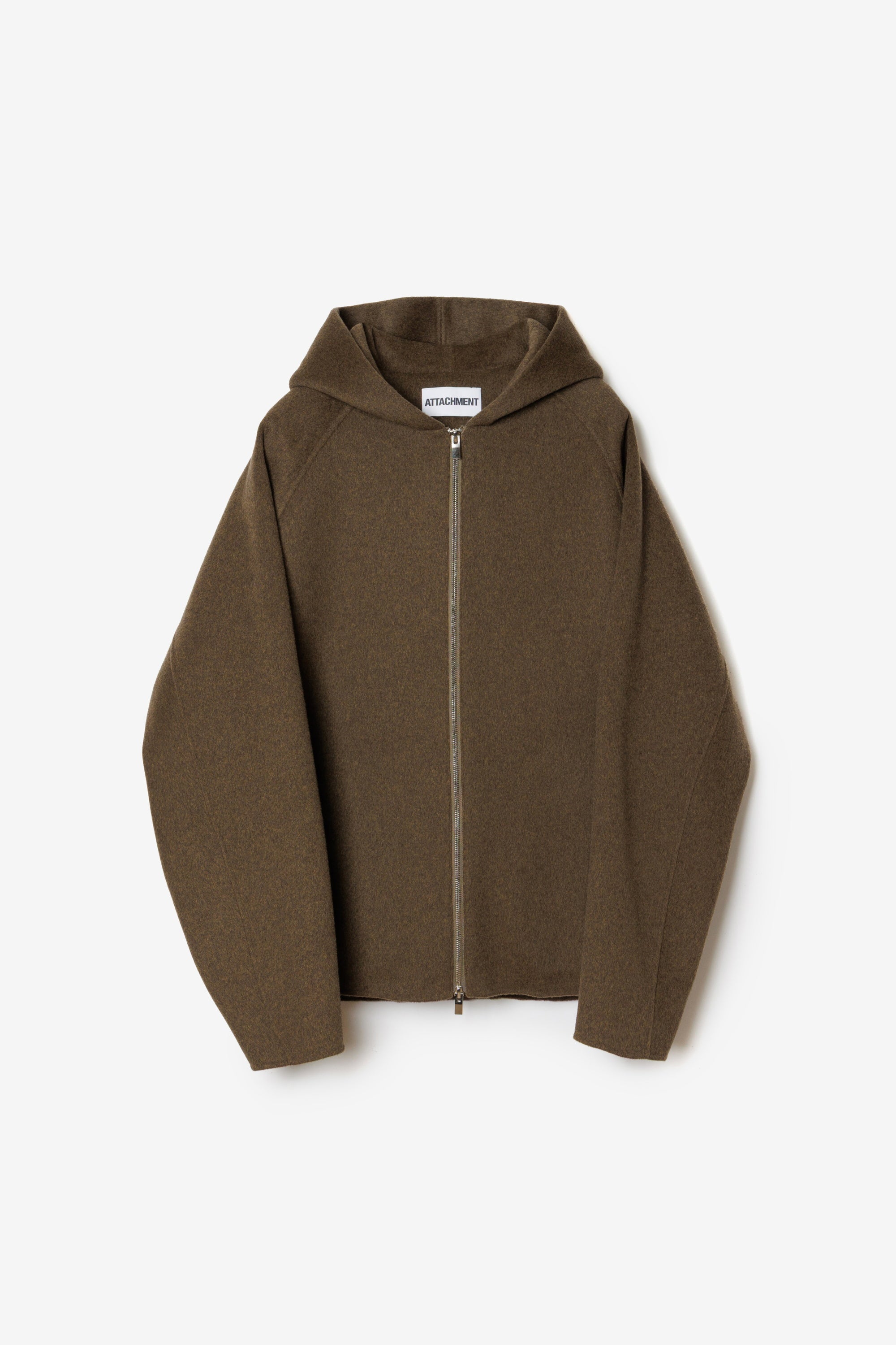ウール/カシミヤダブルフェイスビーバーフーデッドジャケット〔MCKA0301036998〕