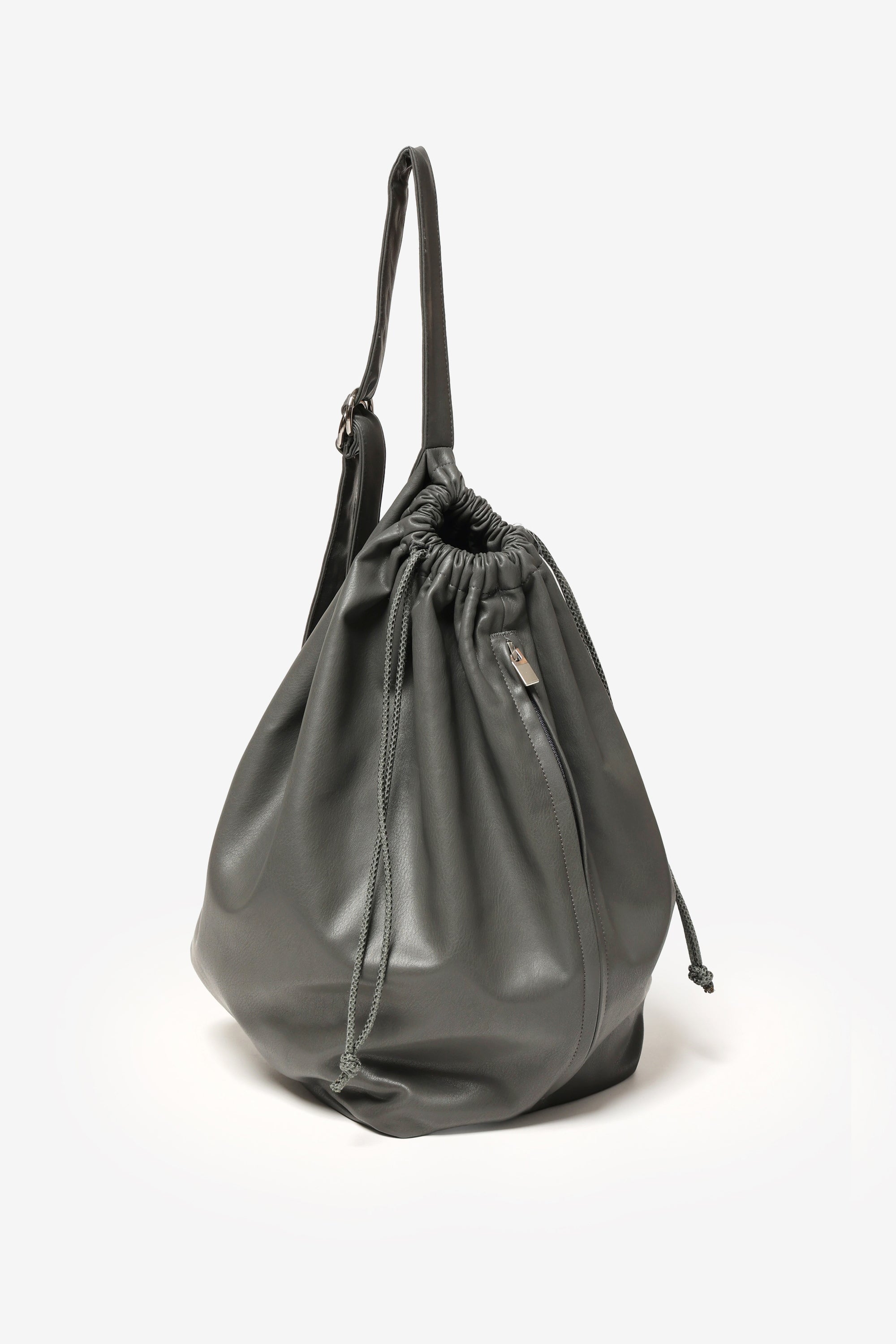 シンセティックレザー バケットバッグ〔AF61-093〕