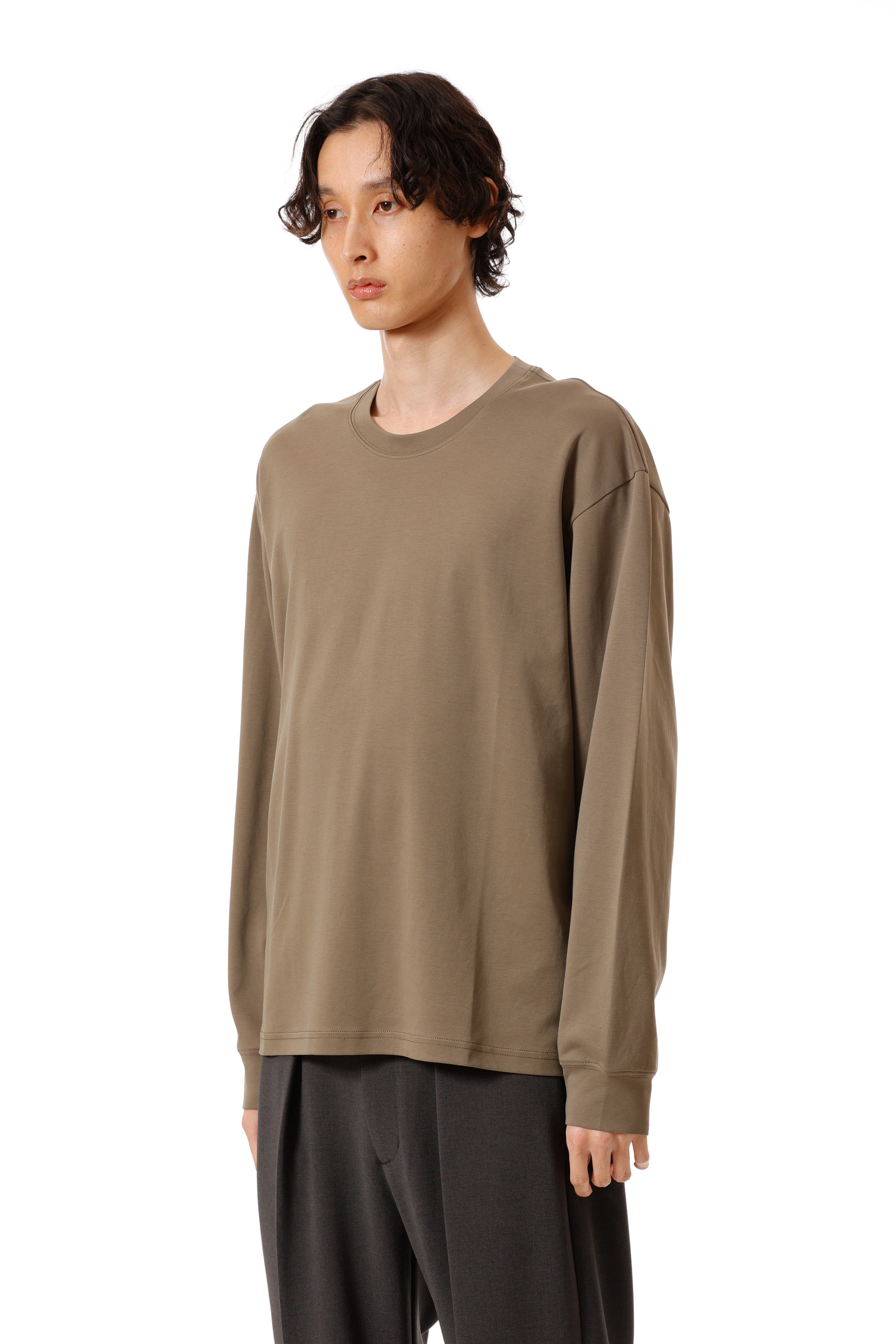 コットンダブルフェイス オーバーサイズ L/S カットソー〔AJ52-088〕