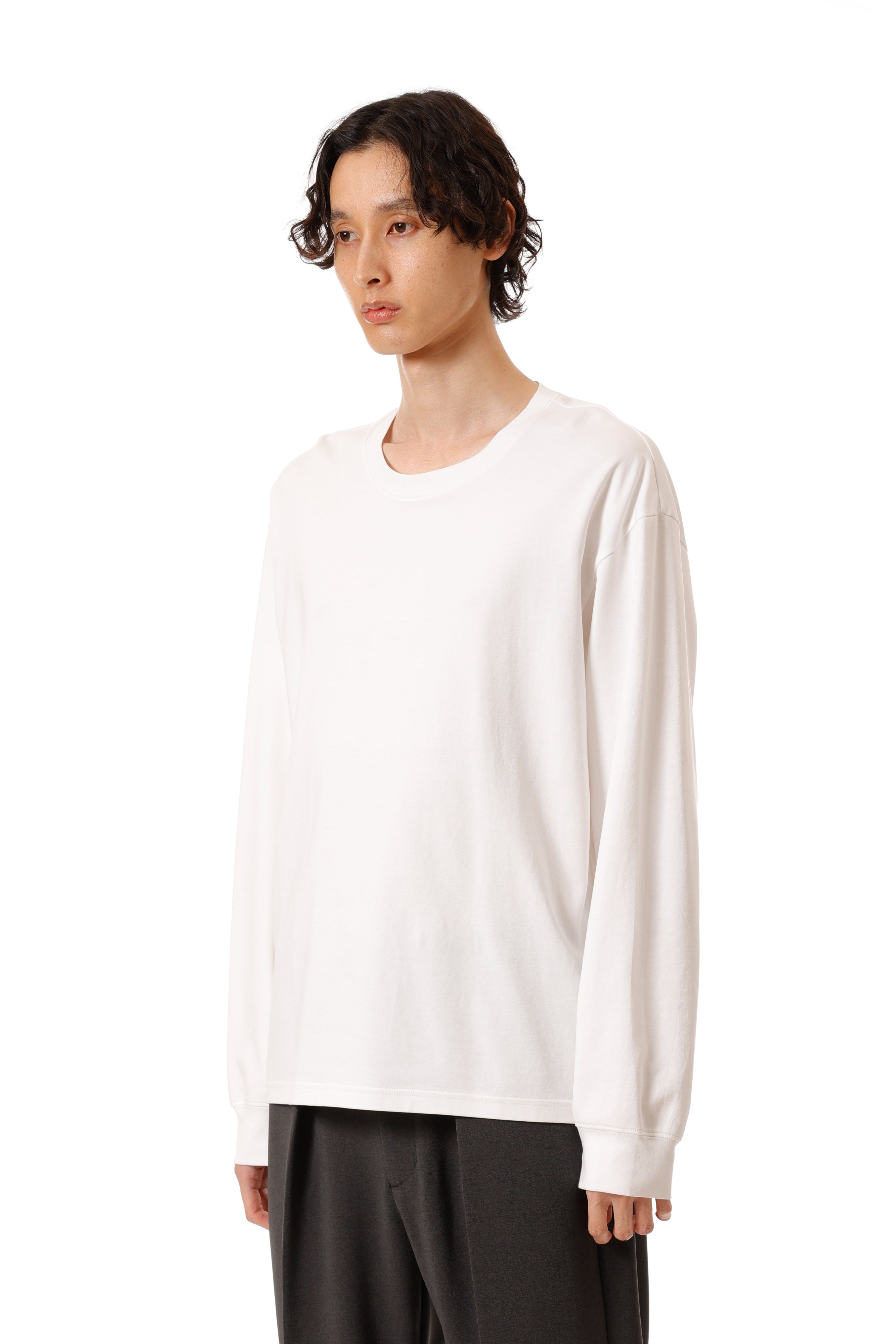コットンダブルフェイス オーバーサイズ L/S カットソー〔AJ52-088〕
