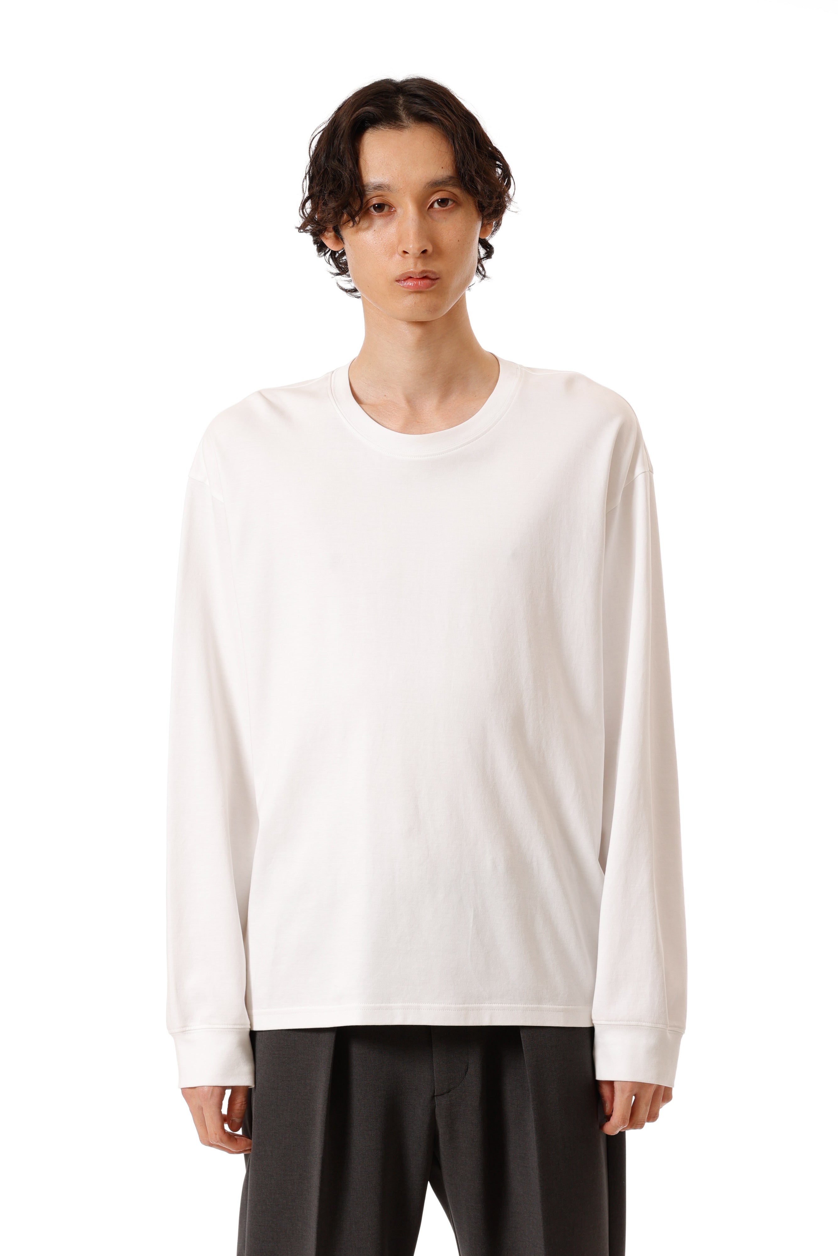 コットンダブルフェイス オーバーサイズ L/S カットソー〔AJ52-088〕