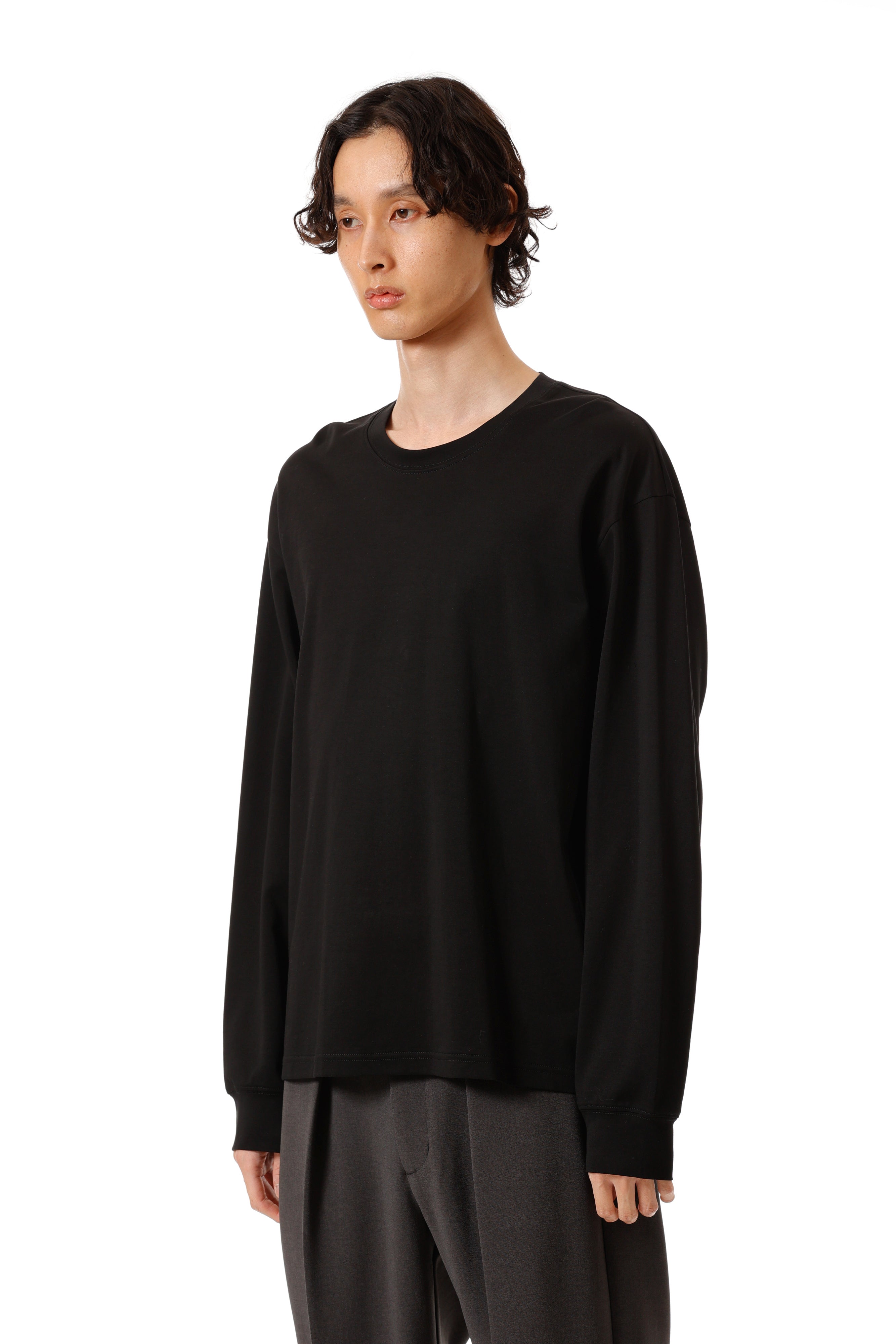 コットンダブルフェイス オーバーサイズ L/S カットソー〔AJ52-088〕