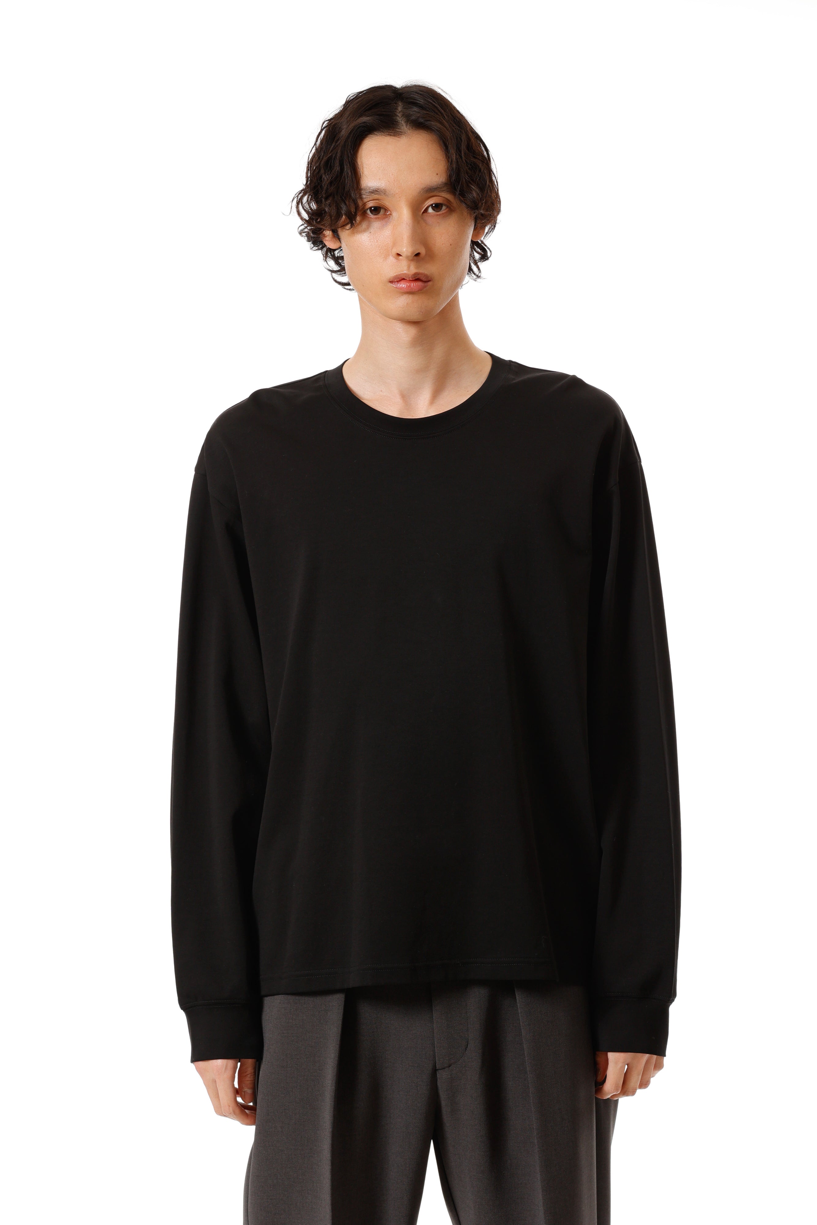 コットンダブルフェイス オーバーサイズ L/S カットソー〔AJ52-088〕