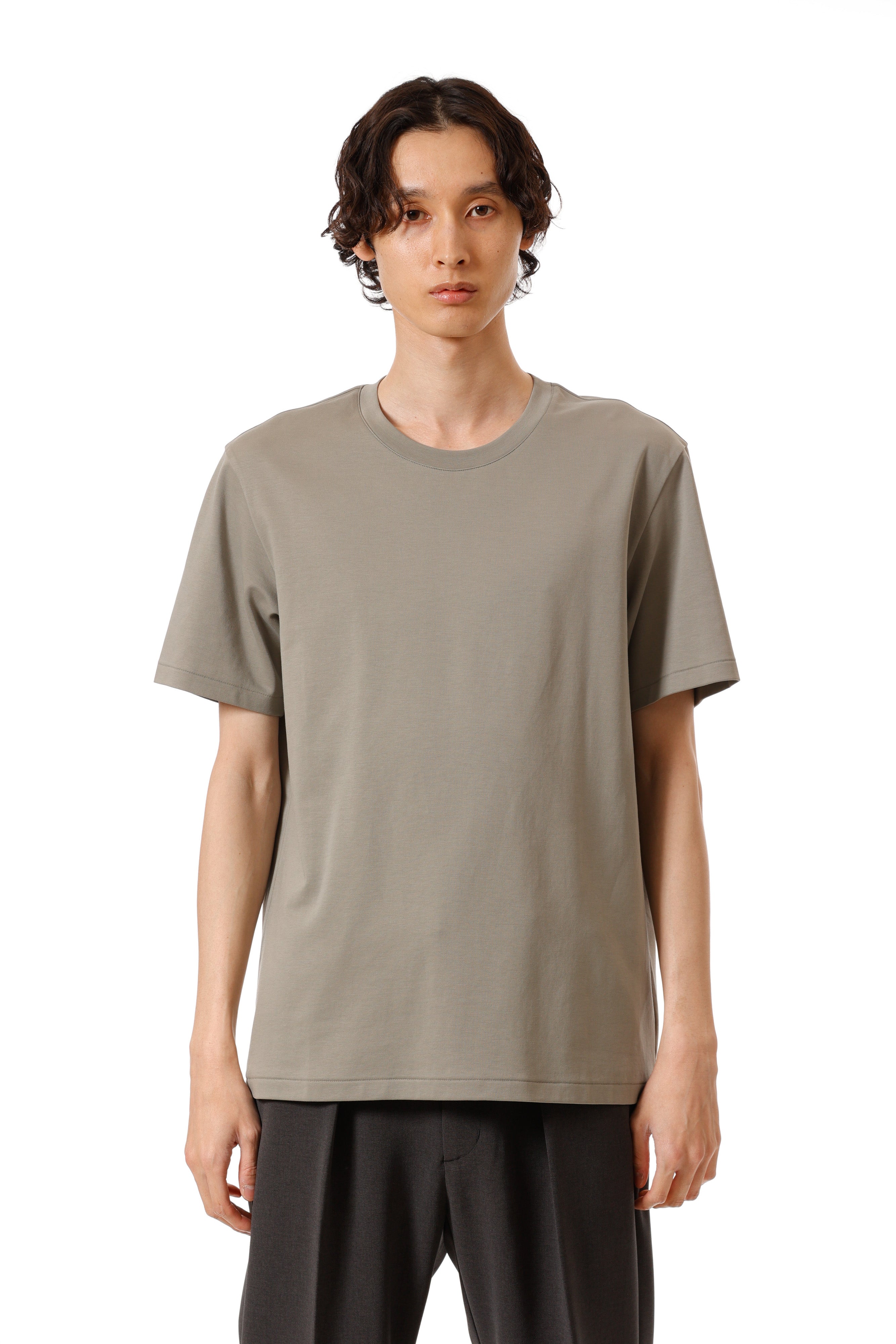 コットンダブルフェイス スリムフィットS/STシャツ〔AJ52-090〕