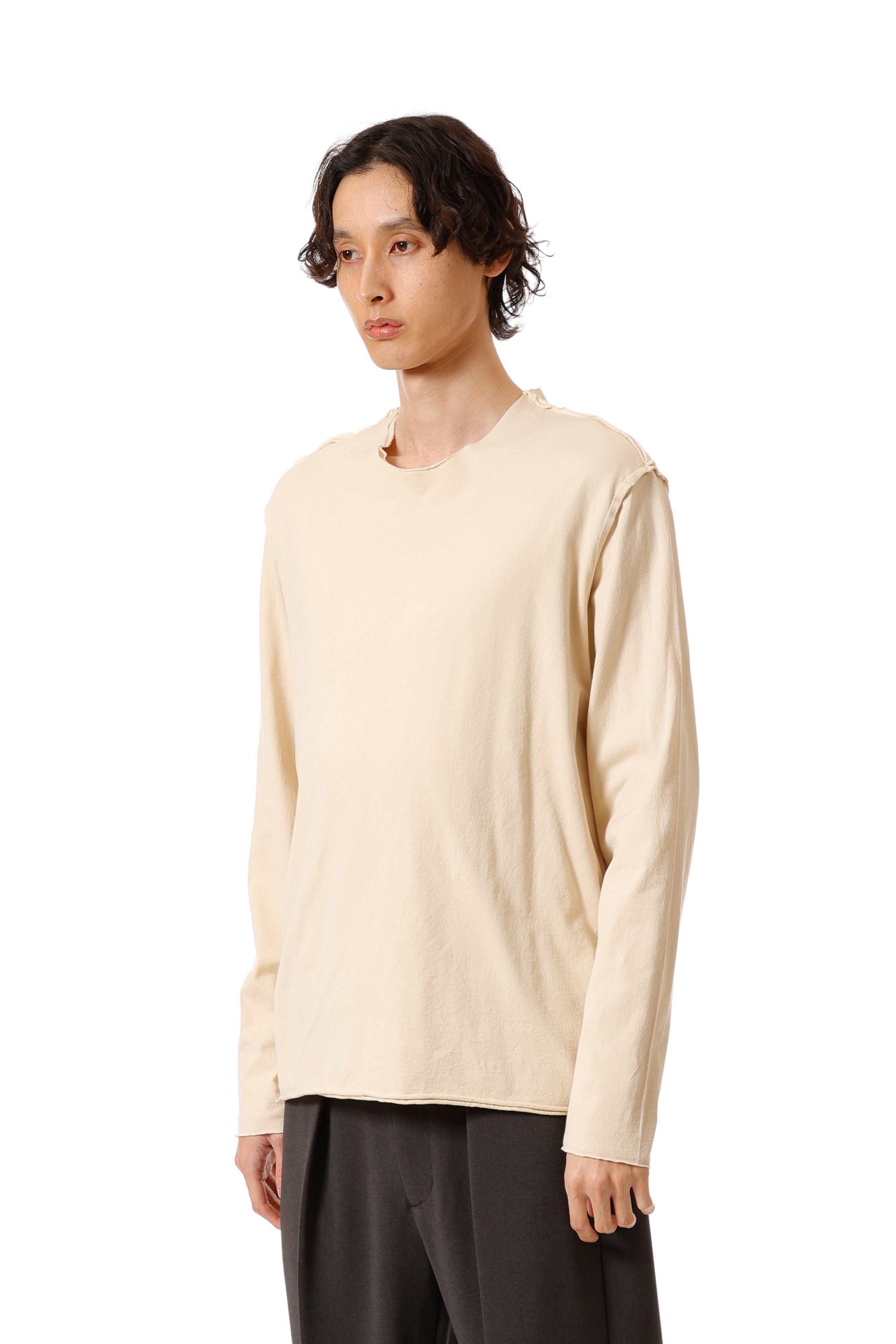 ピマコットンジャージー スリムフィット レイヤード L/S カットソー〔AJ52-091〕