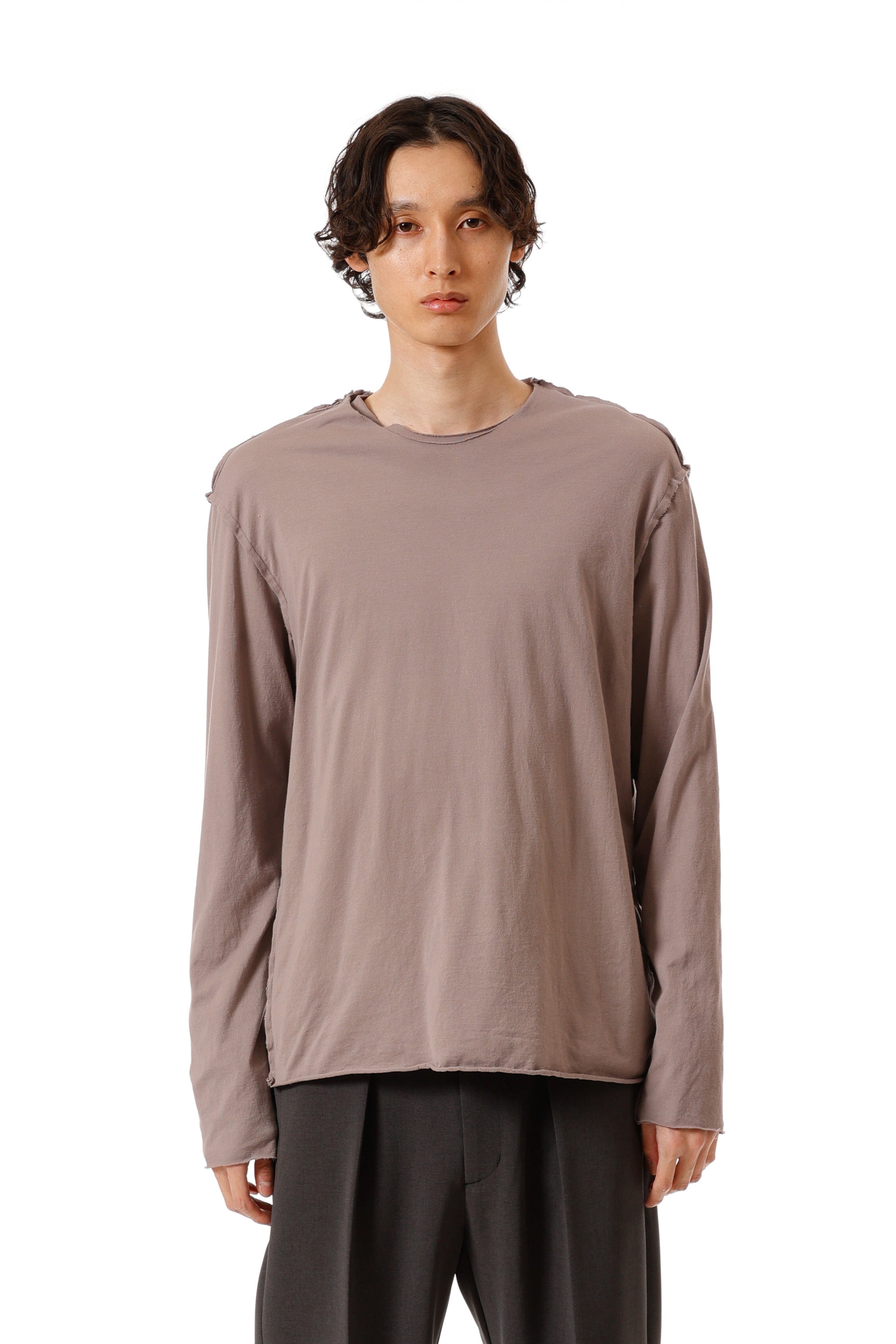 ピマコットンジャージー スリムフィット レイヤード L/S カットソー〔AJ52-091〕