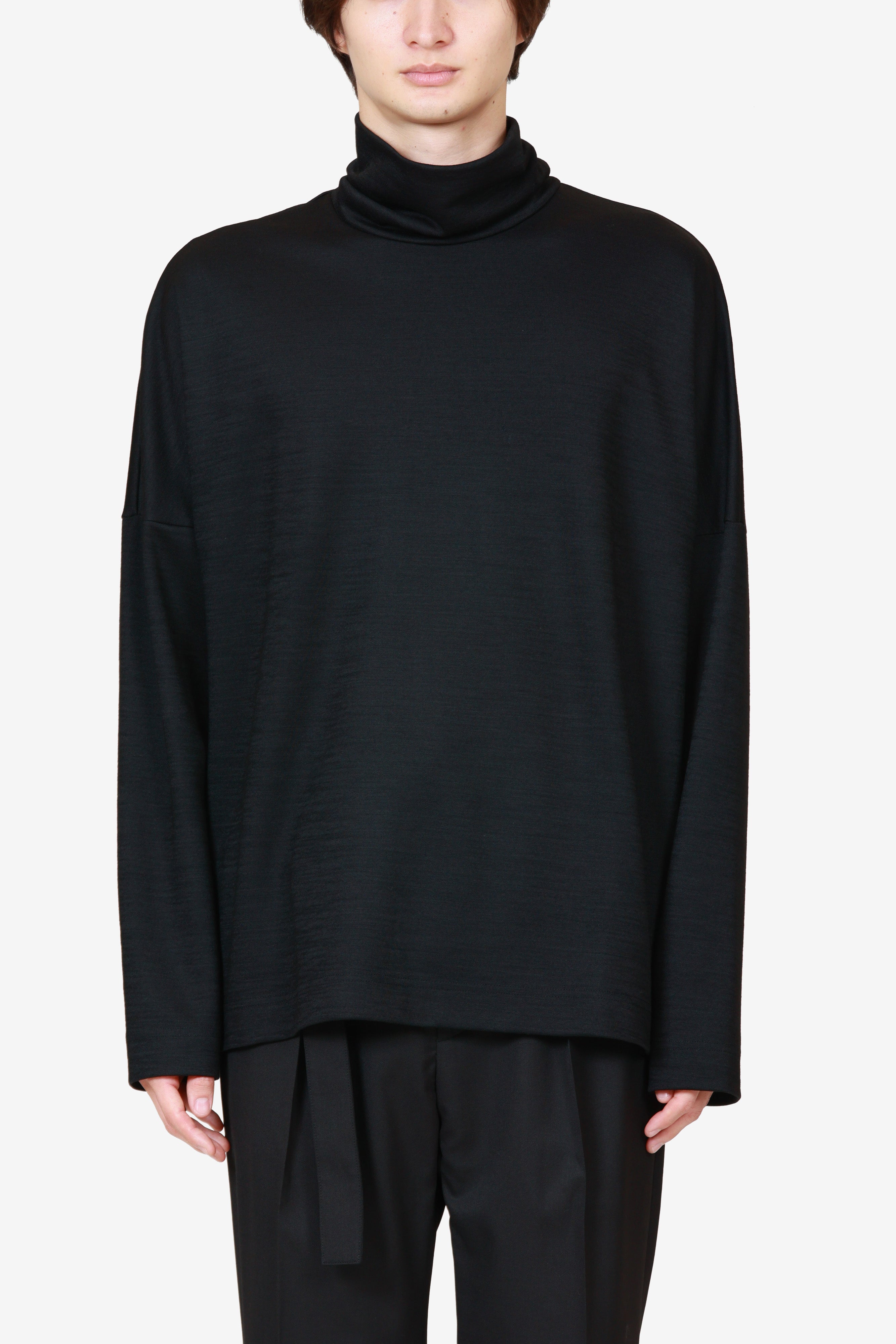 限定商品 ウール/ナイロンスムース ハイネックカットソーL/S〔AJ52-114〕