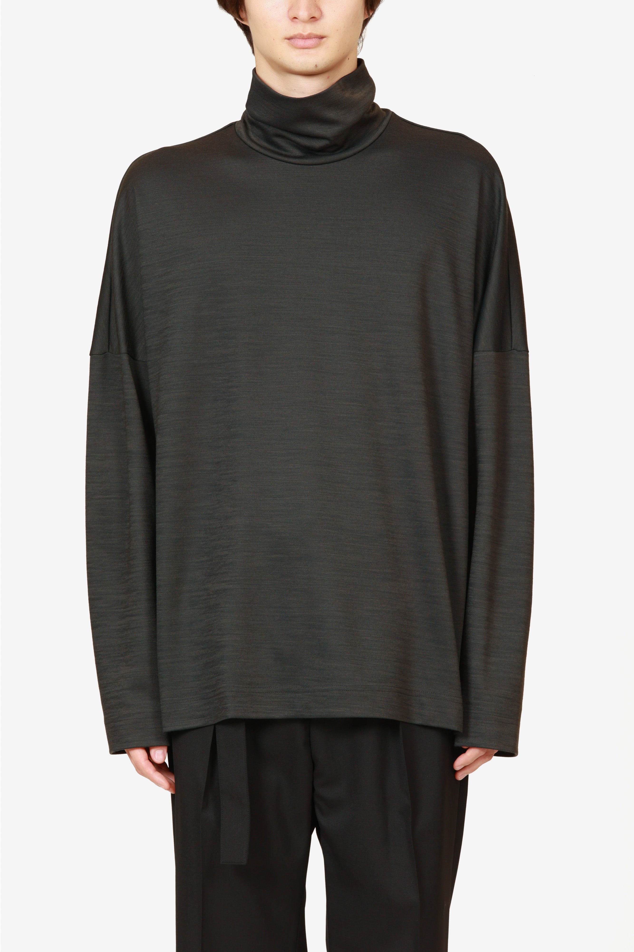 限定商品 ウール/ナイロンスムース ハイネックカットソーL/S〔AJ52-114〕