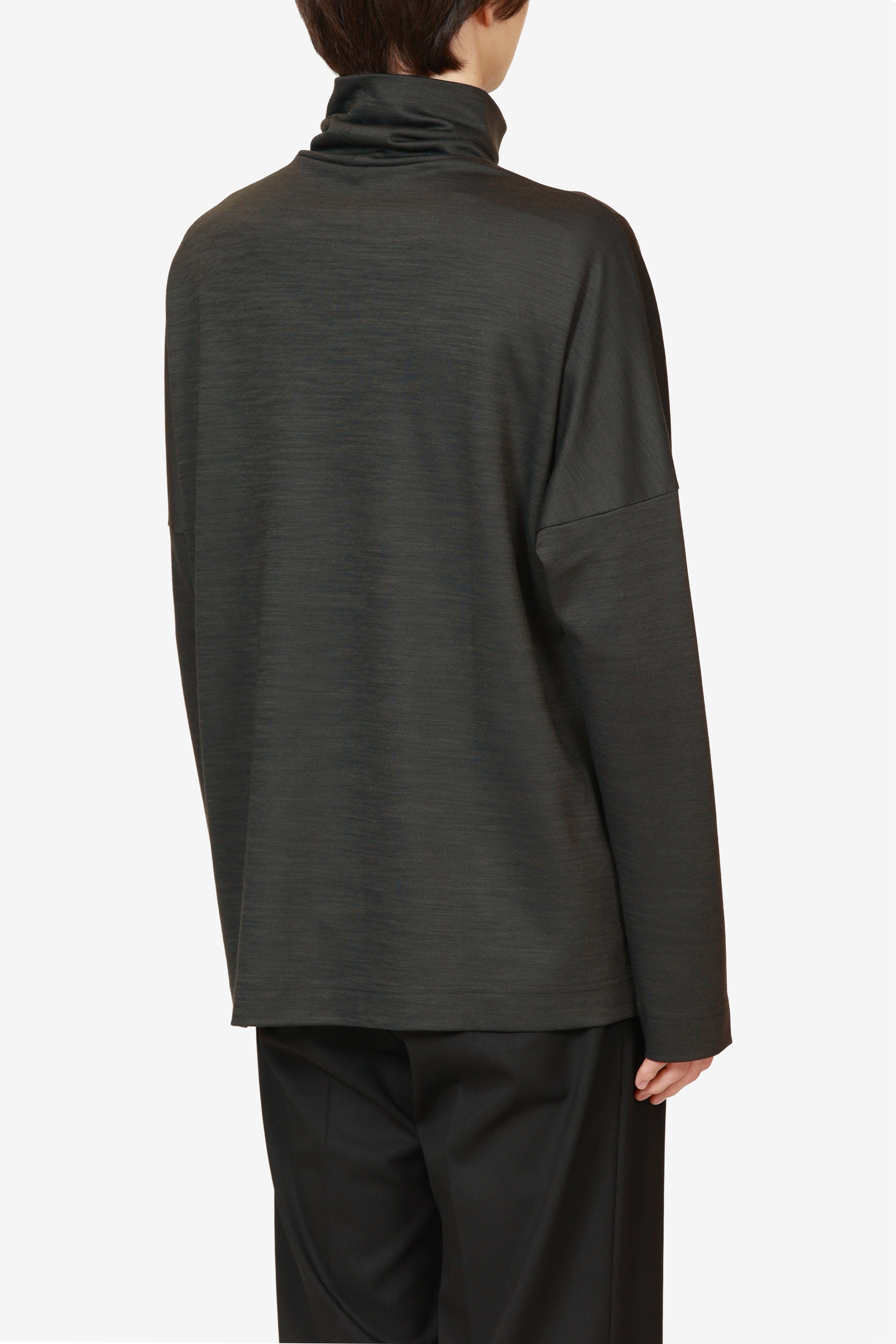 限定商品 ウール/ナイロンスムース ハイネックカットソーL/S〔AJ52-114〕