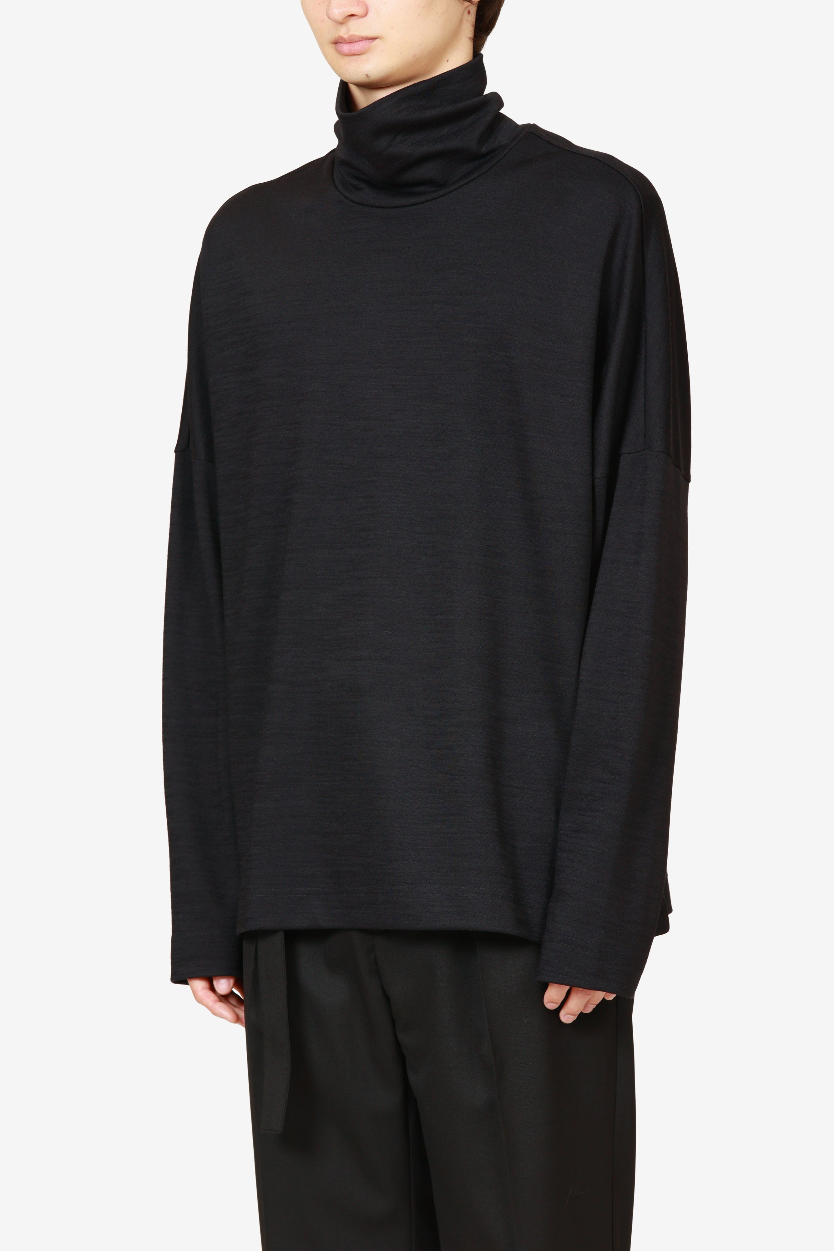 限定商品 ウール/ナイロンスムース ハイネックカットソーL/S〔AJ52-114〕