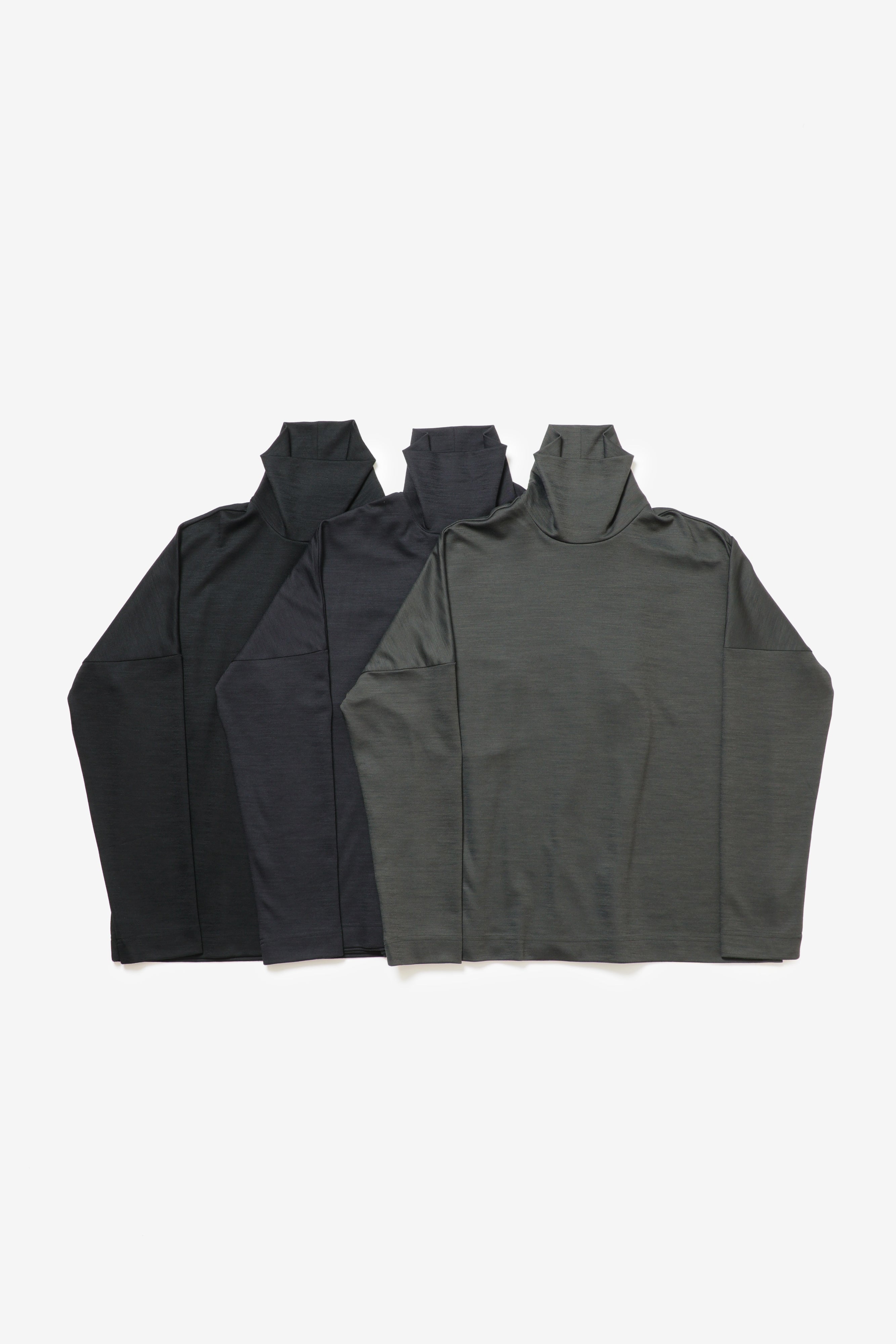 限定商品 ウール/ナイロンスムース ハイネックカットソーL/S〔AJ52-114〕