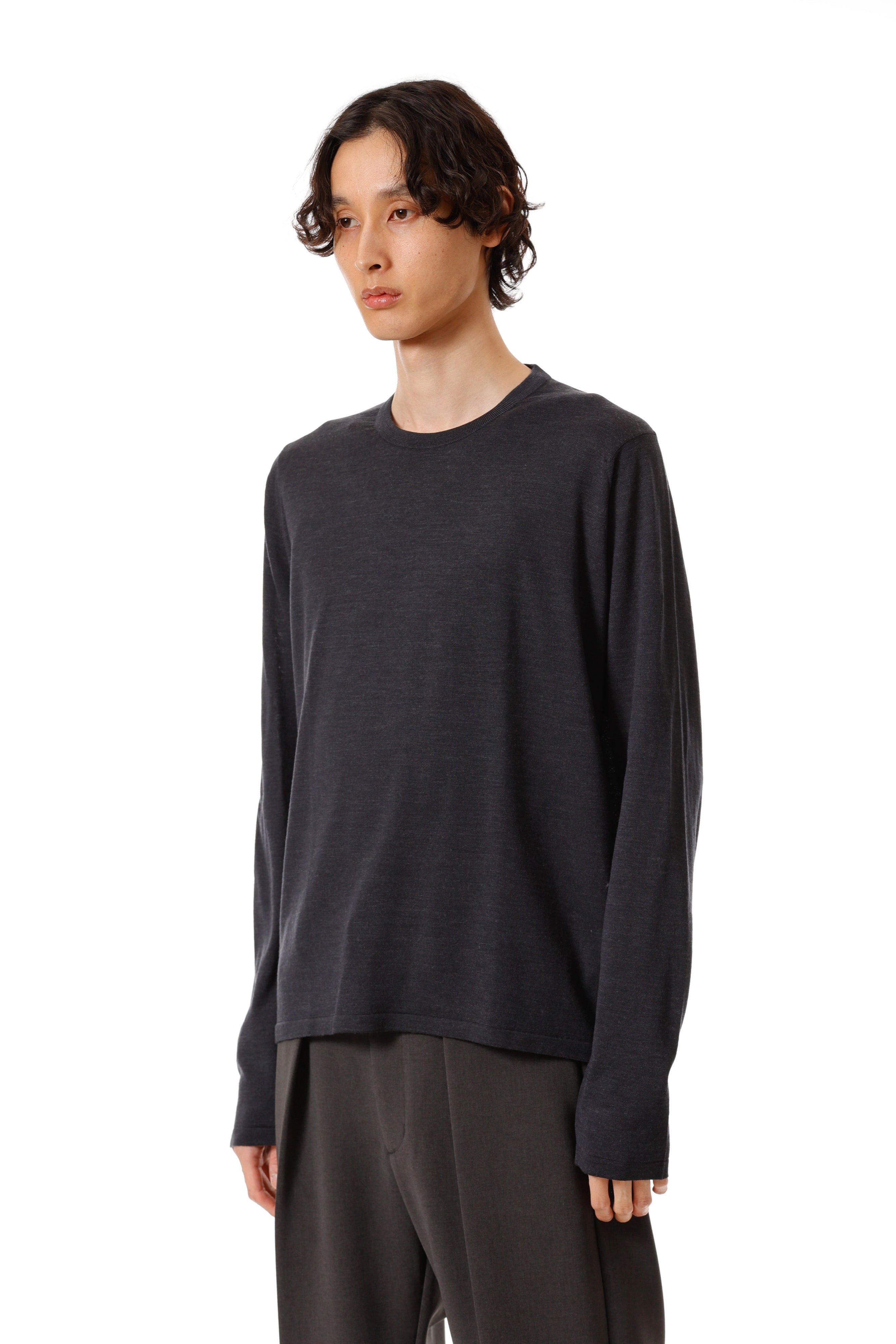 限定商品 × JOHN SMEDLEY MERINO EXTRAFINE WELTED CREW NECK  L/S〔AK52-005〕