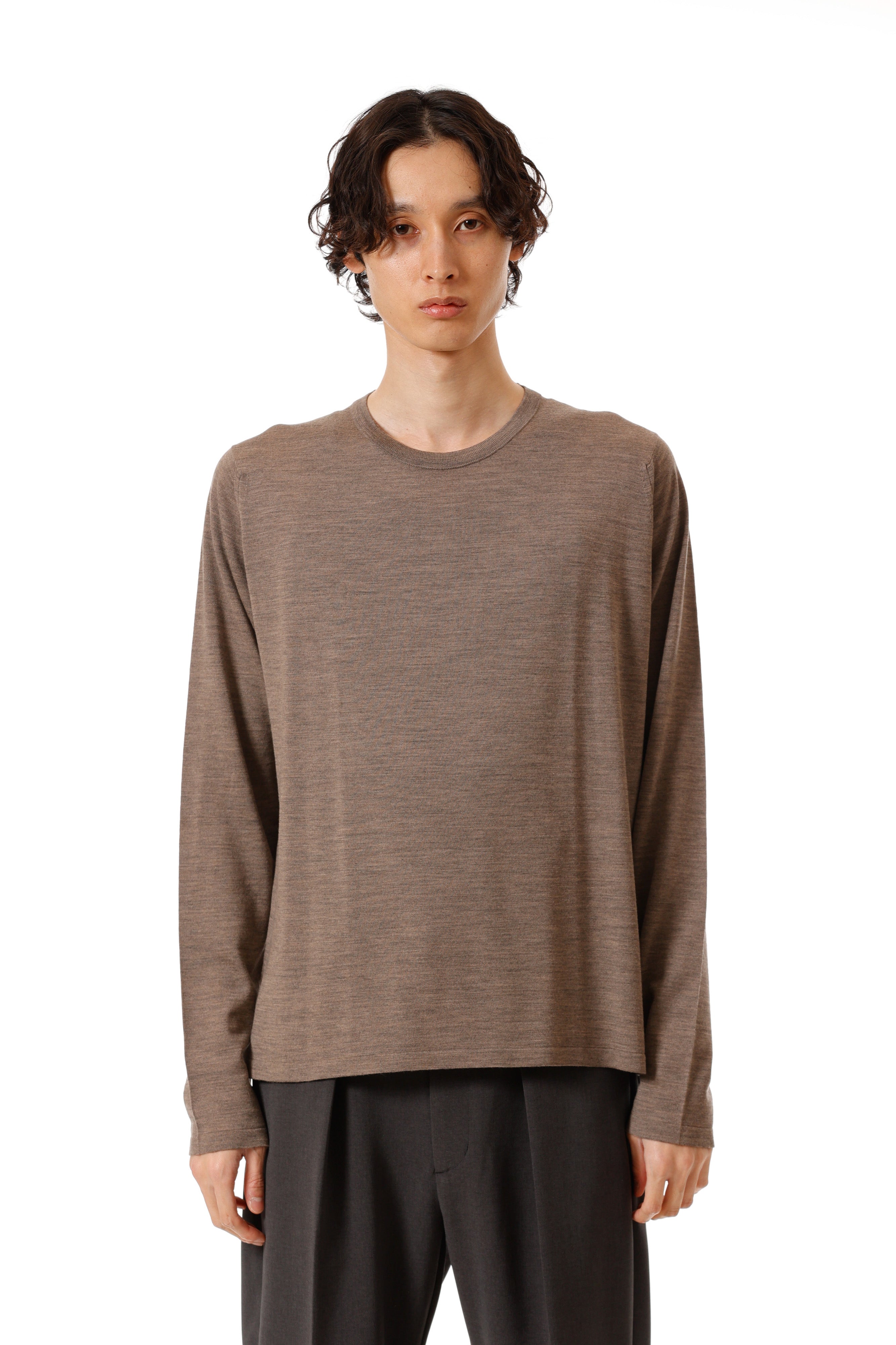 限定商品 × JOHN SMEDLEY MERINO EXTRAFINE WELTED CREW NECK  L/S〔AK52-005〕