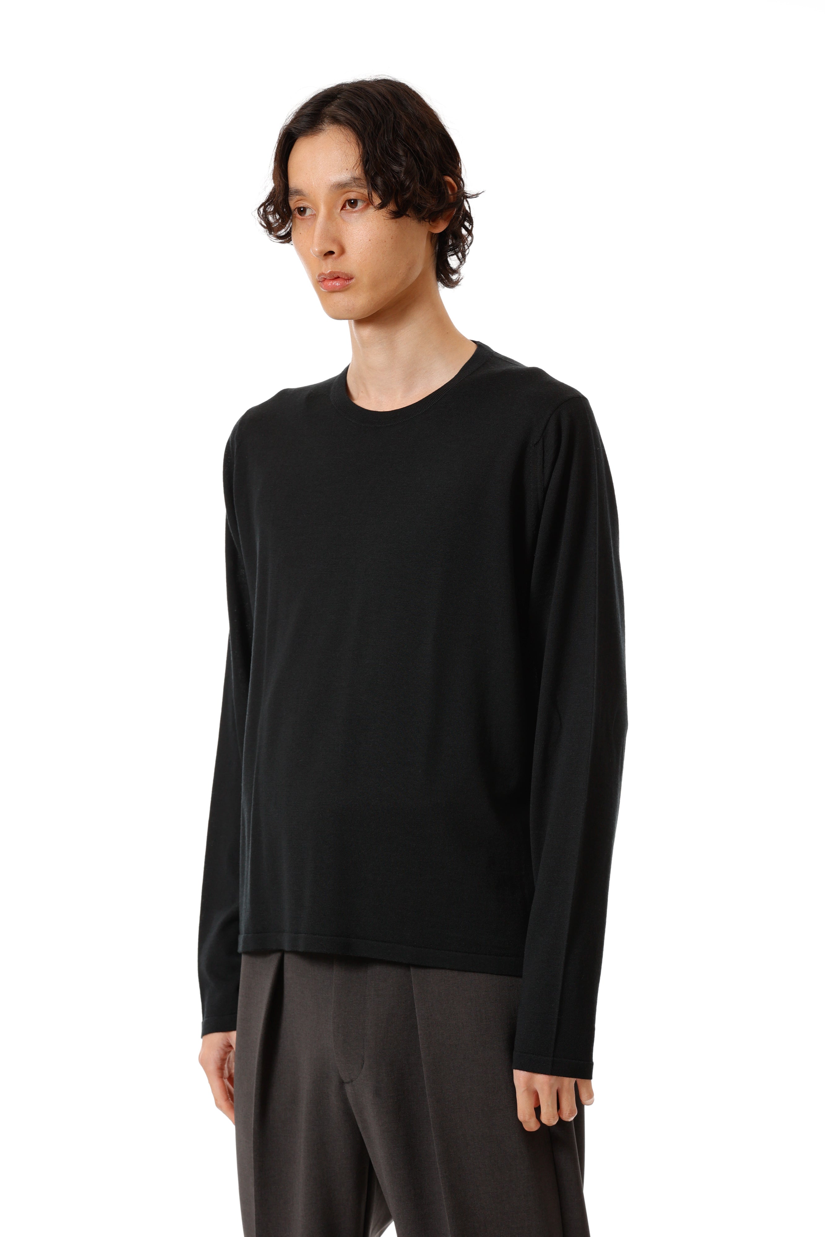 限定商品 × JOHN SMEDLEY MERINO EXTRAFINE WELTED CREW NECK  L/S〔AK52-005〕