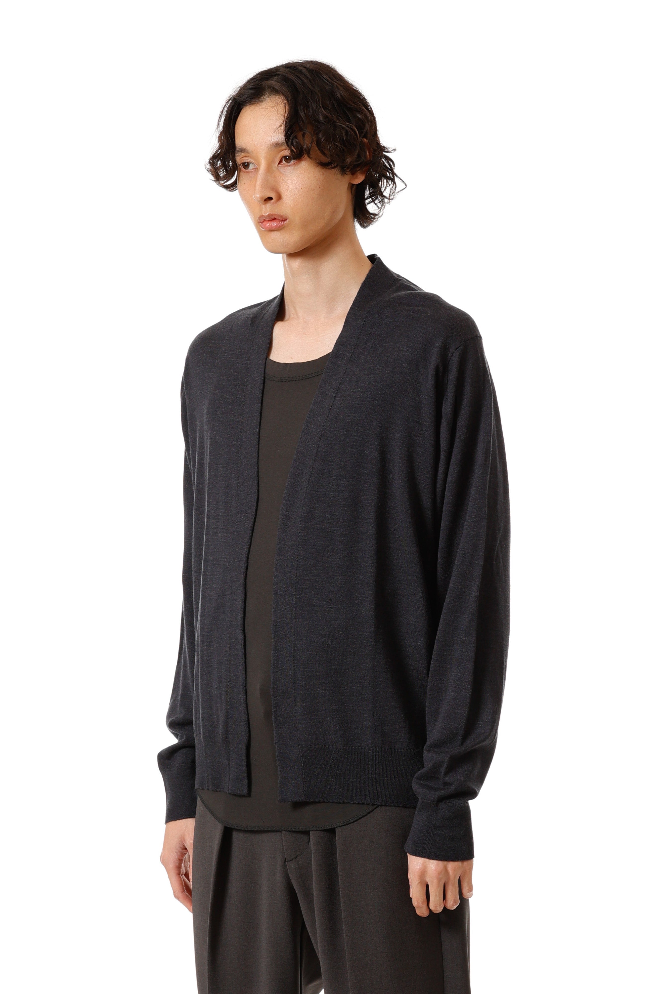 限定商品 × JOHN SMEDLEY MERINO EXTRAFINE BUTTONLESS V NECK CARDIGAN〔AK52-006〕
