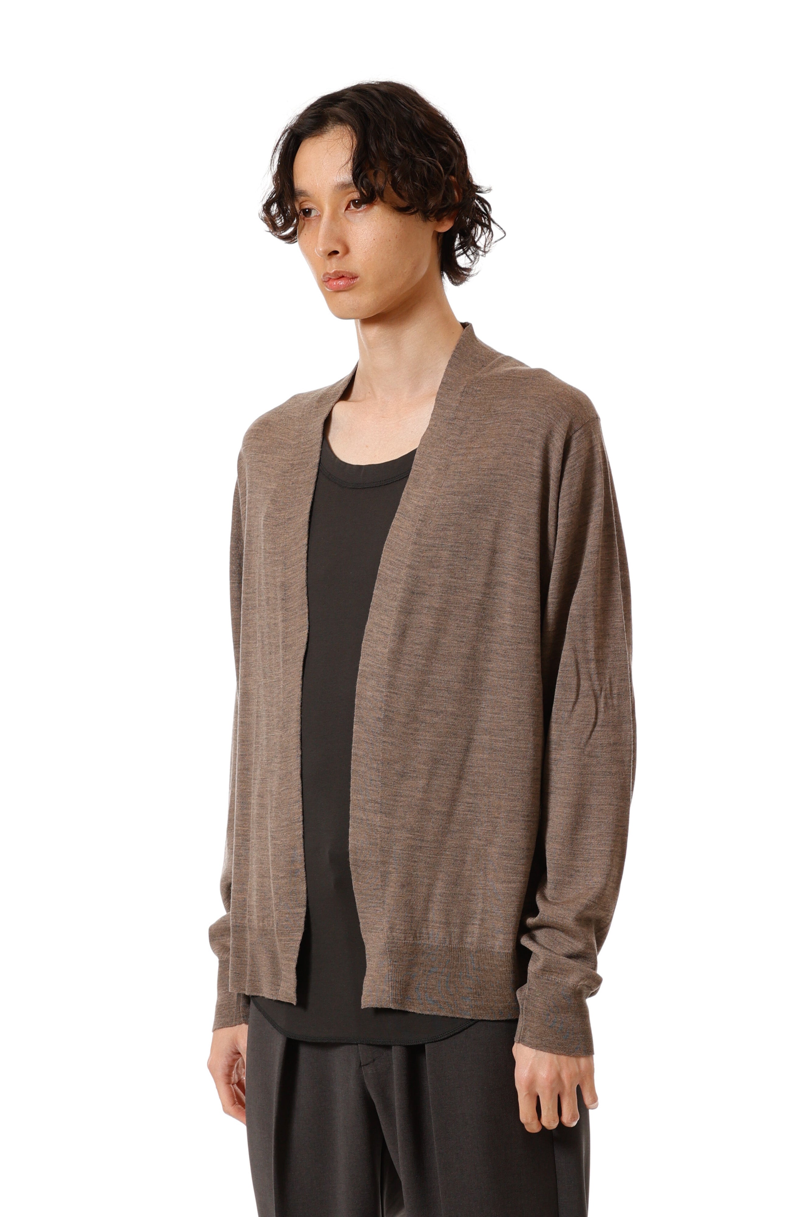限定商品 × JOHN SMEDLEY MERINO EXTRAFINE BUTTONLESS V NECK CARDIGAN〔AK52-006〕