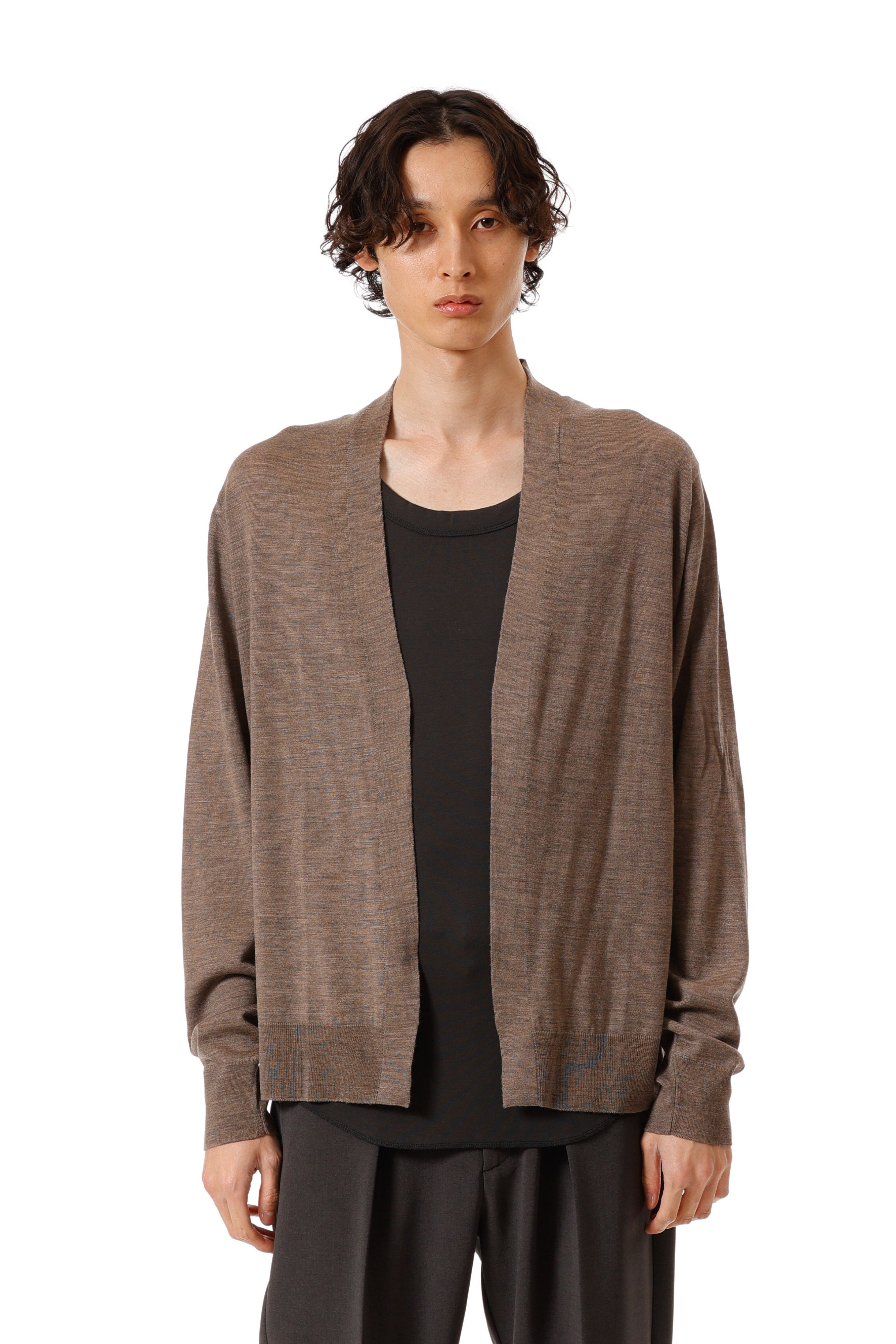 限定商品 × JOHN SMEDLEY MERINO EXTRAFINE BUTTONLESS V NECK CARDIGAN〔AK52-006〕