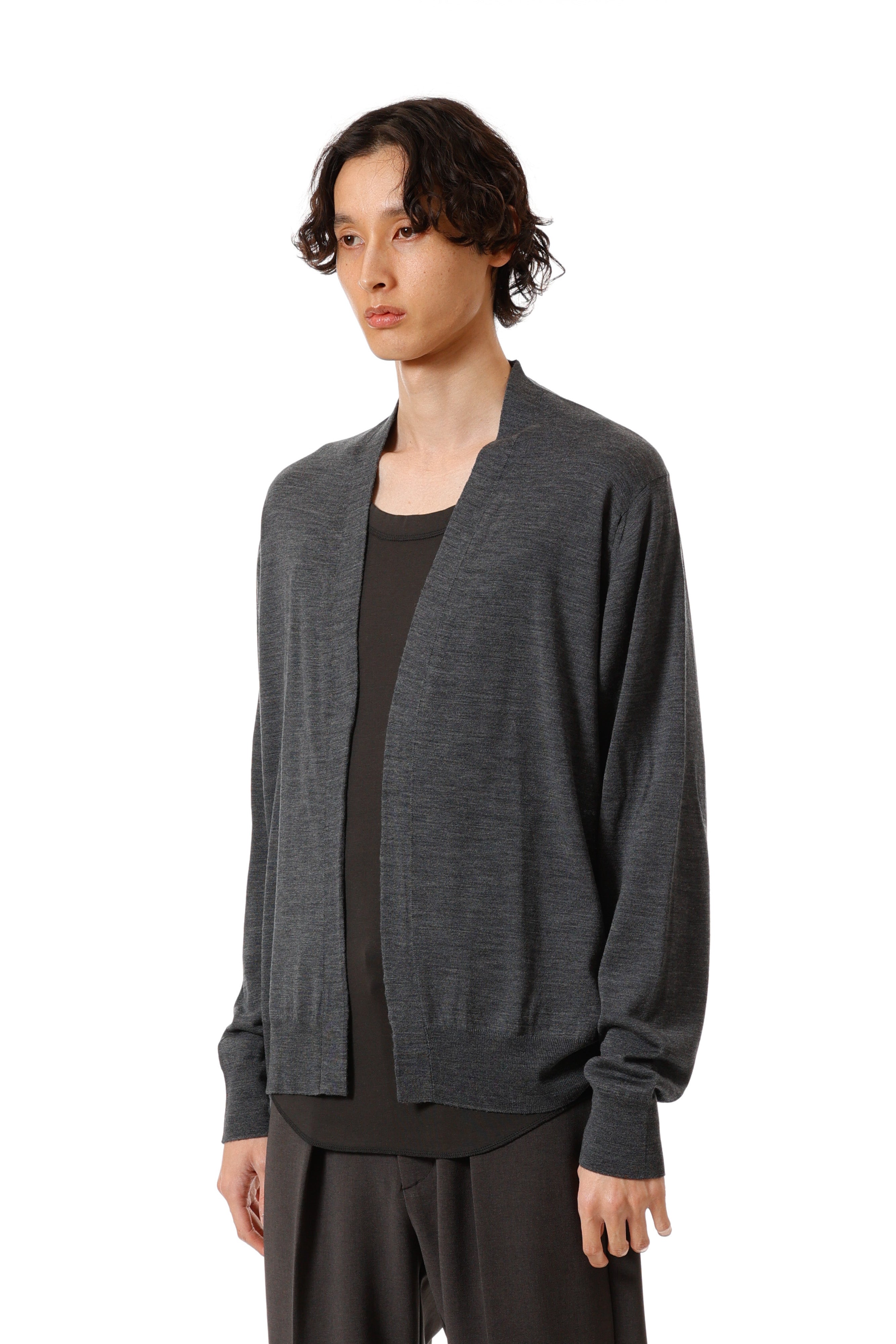 限定商品 × JOHN SMEDLEY MERINO EXTRAFINE BUTTONLESS V NECK CARDIGAN〔AK52-006〕