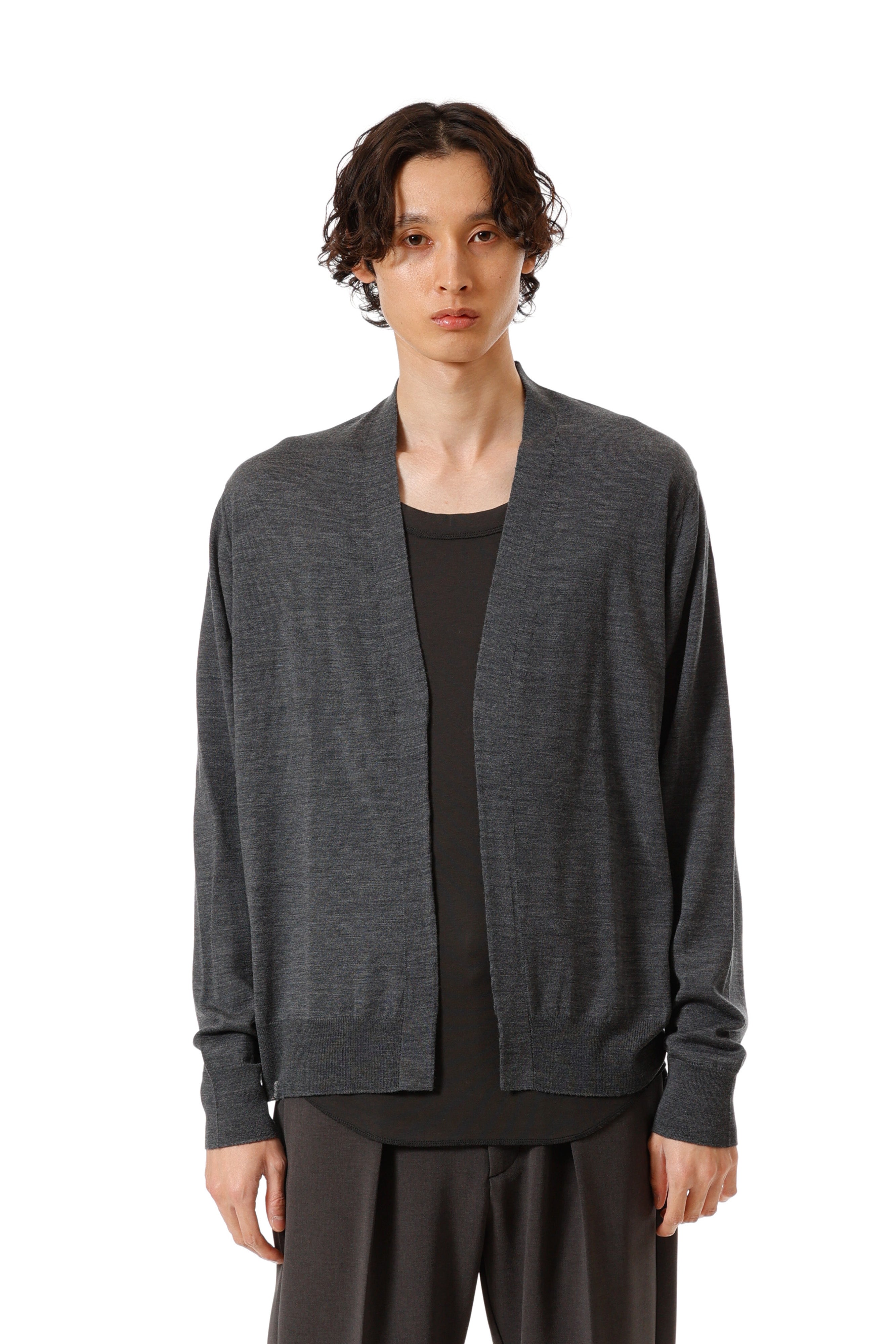 限定商品 × JOHN SMEDLEY MERINO EXTRAFINE BUTTONLESS V NECK CARDIGAN〔AK52-006〕