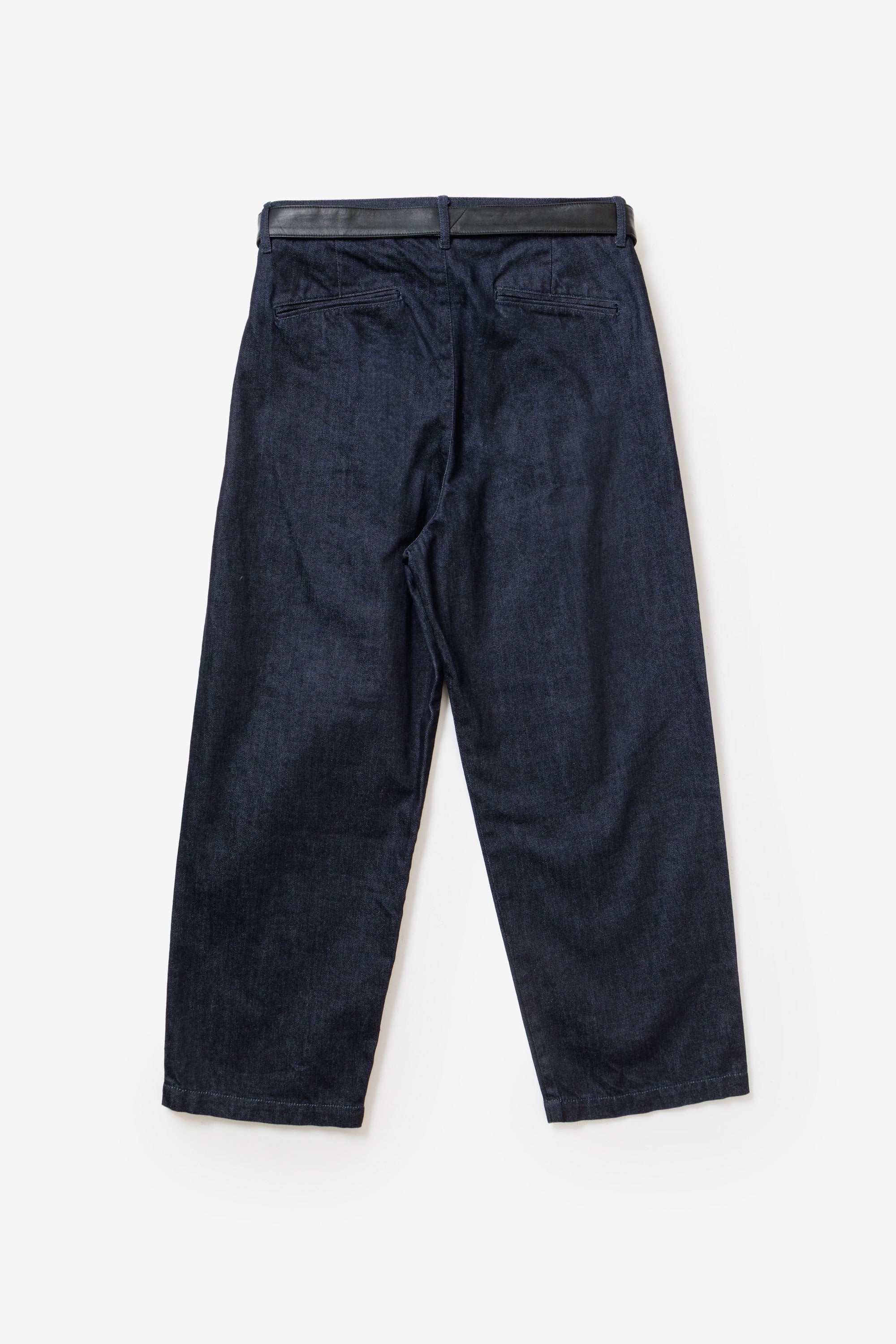 ATTACHMENT × JAPAN DENIM　LEATHER BELTED ONEWASH PANTS〔AP61-111〕