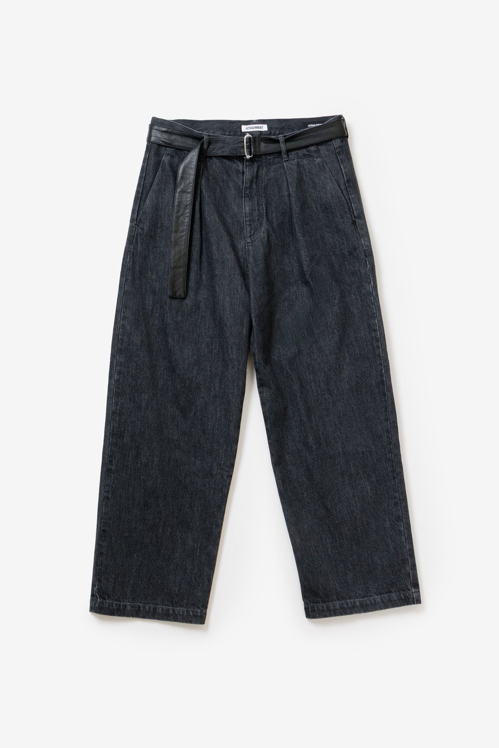 ATTACHMENT × JAPAN DENIM　LEATHER BELTED VINTAGE PANTS〔AP61-112〕