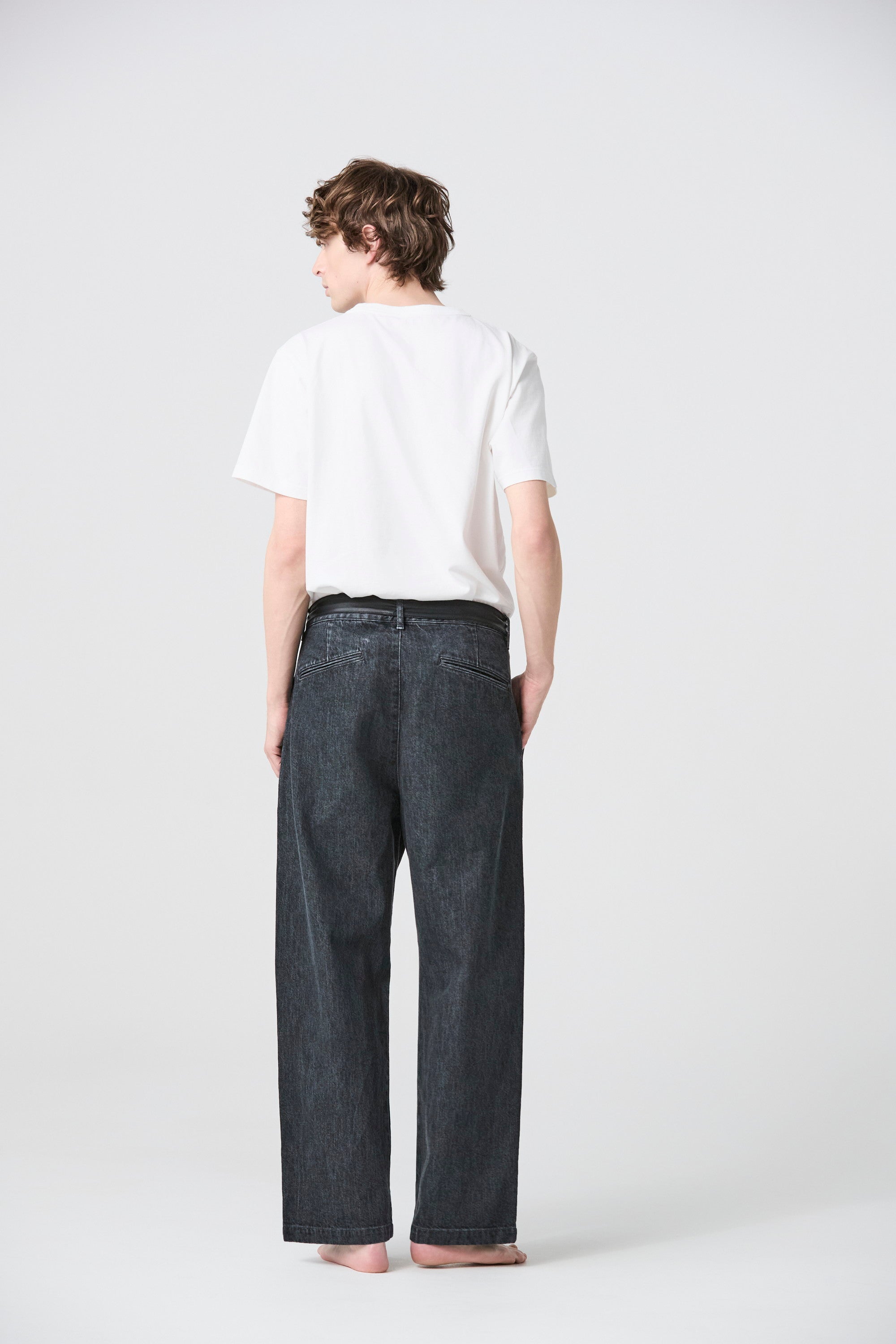 ATTACHMENT × JAPAN DENIM　LEATHER BELTED VINTAGE PANTS〔AP61-112〕