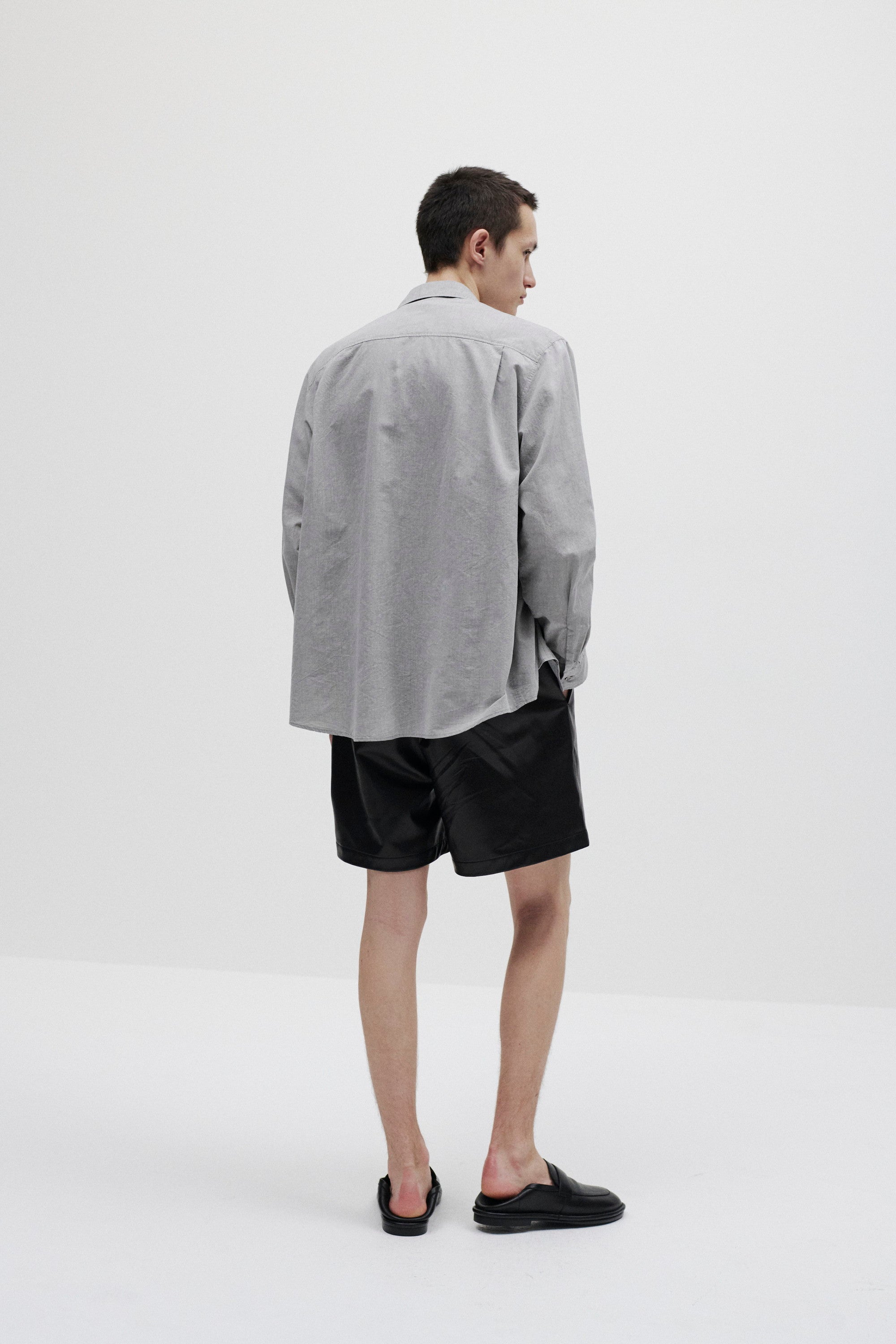コットン/テンセル ジャカードローン パッチポケットL/S シャツ〔AS61-029〕