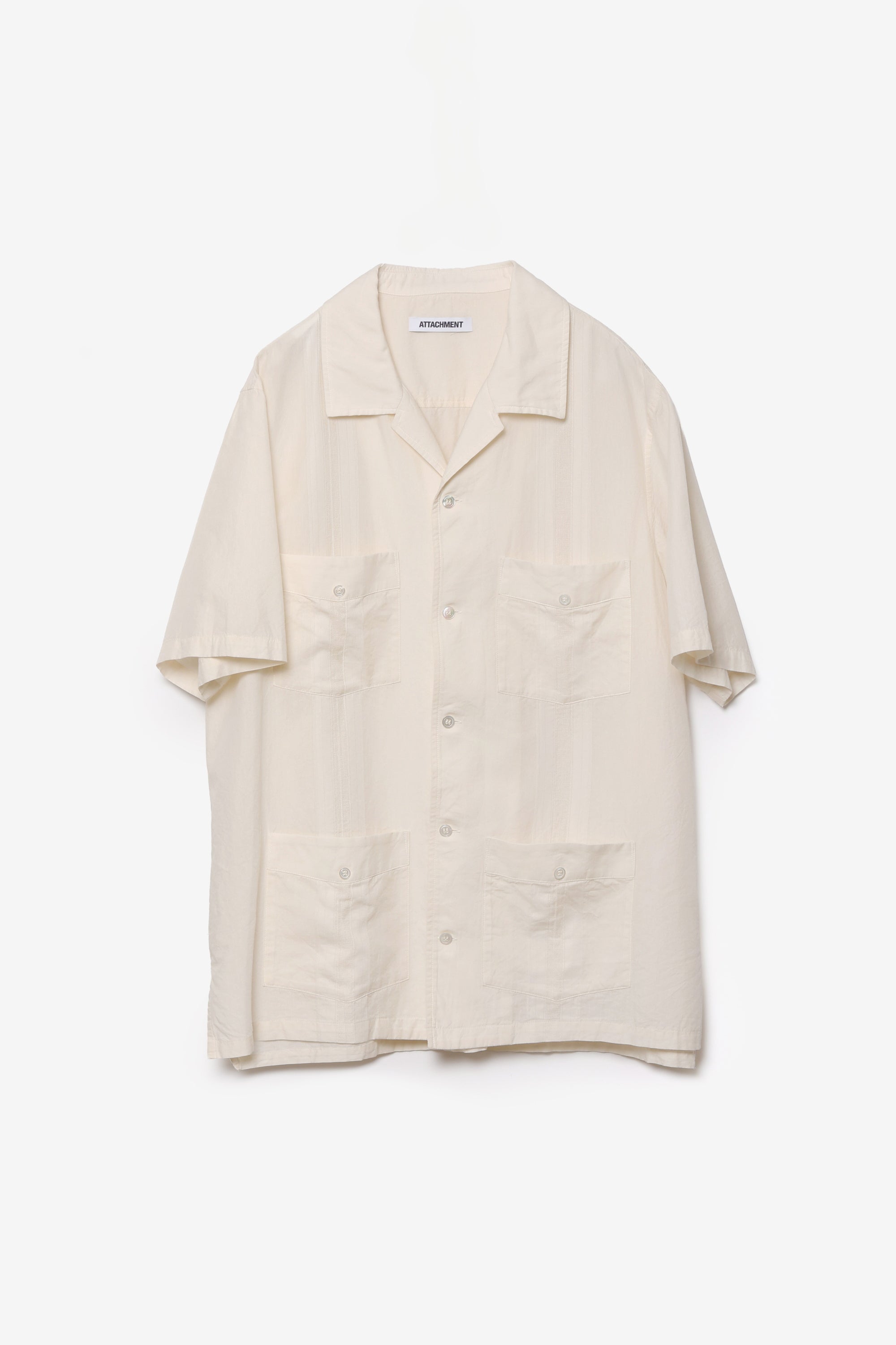 コットン/テンセル ジャカードローン キューバシャツ S/S〔AS61-030〕