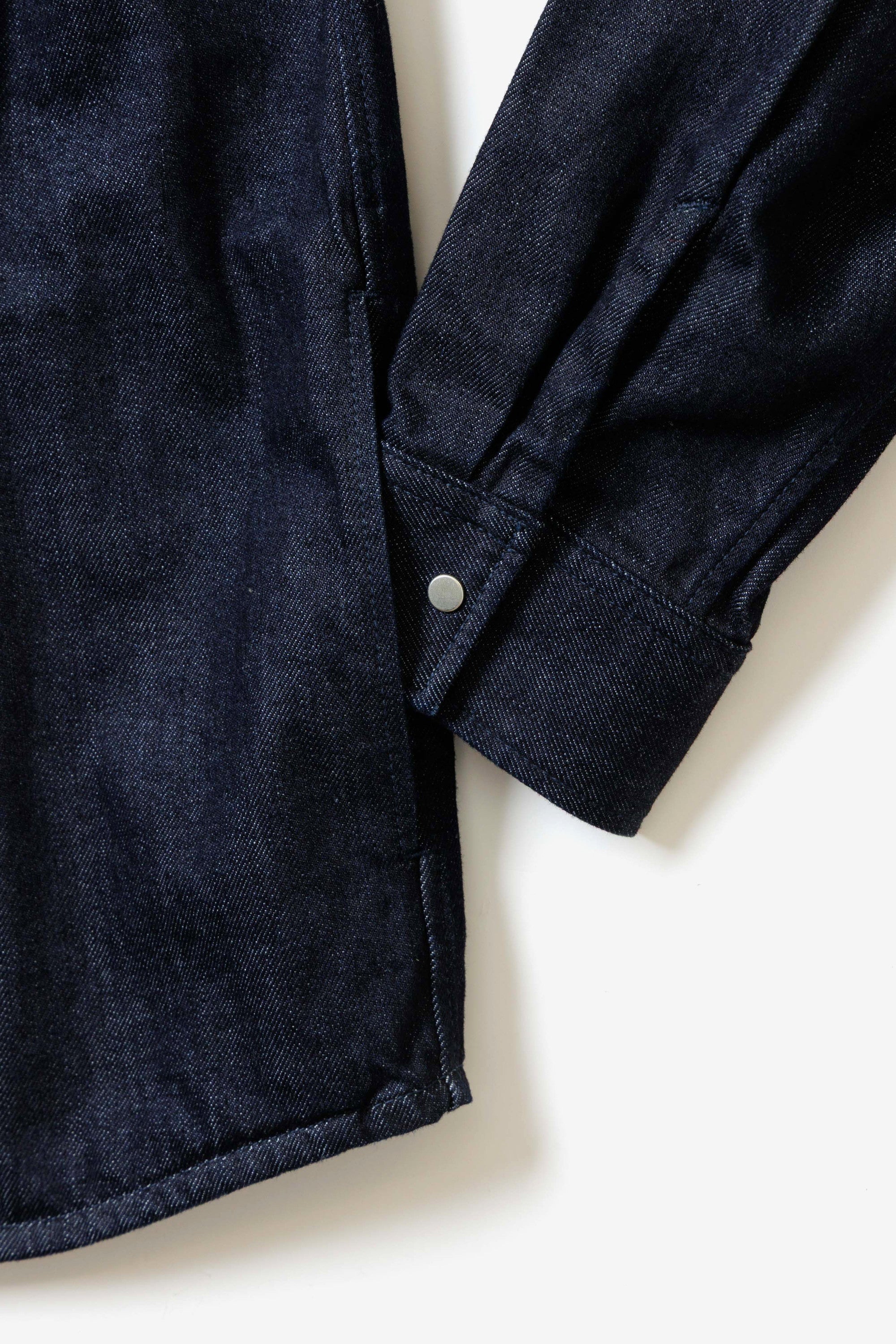 ATTACHMENT × JAPAN DENIM LEATHER STRAP ONEWASH SHIRT JACKET〔AS61