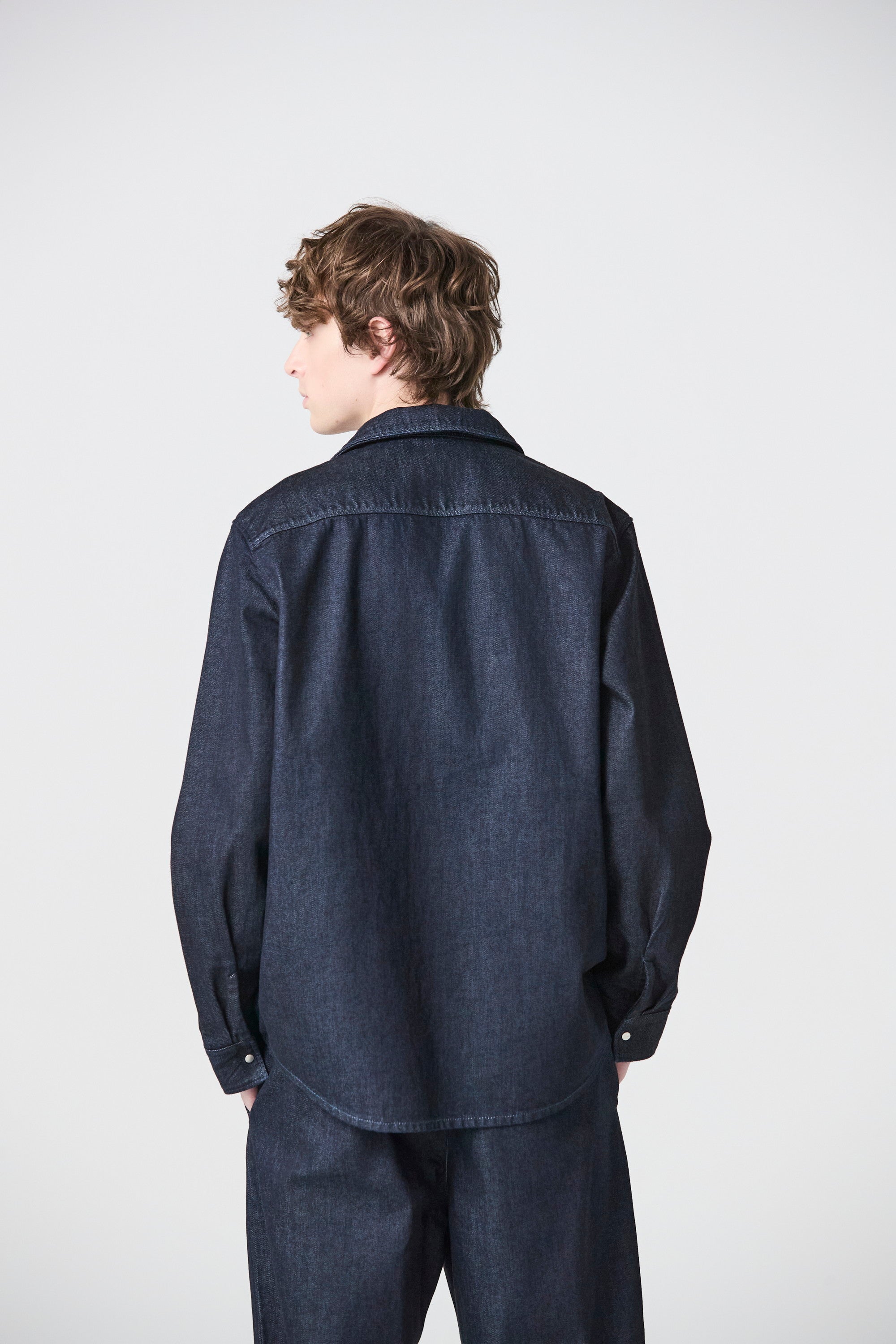 ATTACHMENT × JAPAN DENIM　LEATHER STRAP ONEWASH SHIRT JACKET〔AS61-109〕