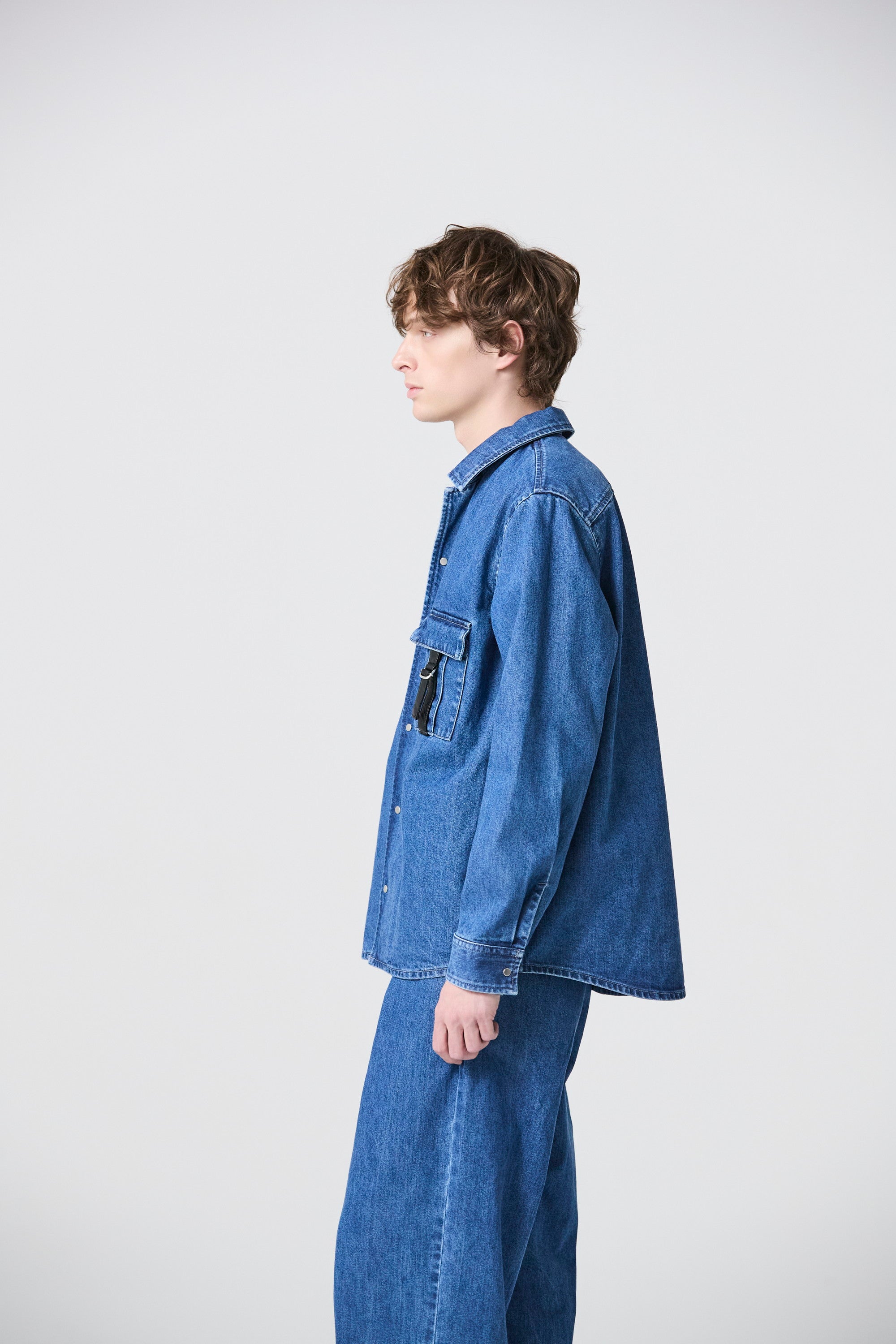 ATTACHMENT × JAPAN DENIM　LEATHER STRAP VINTAGE SHIRT JACKET〔AS61-110〕