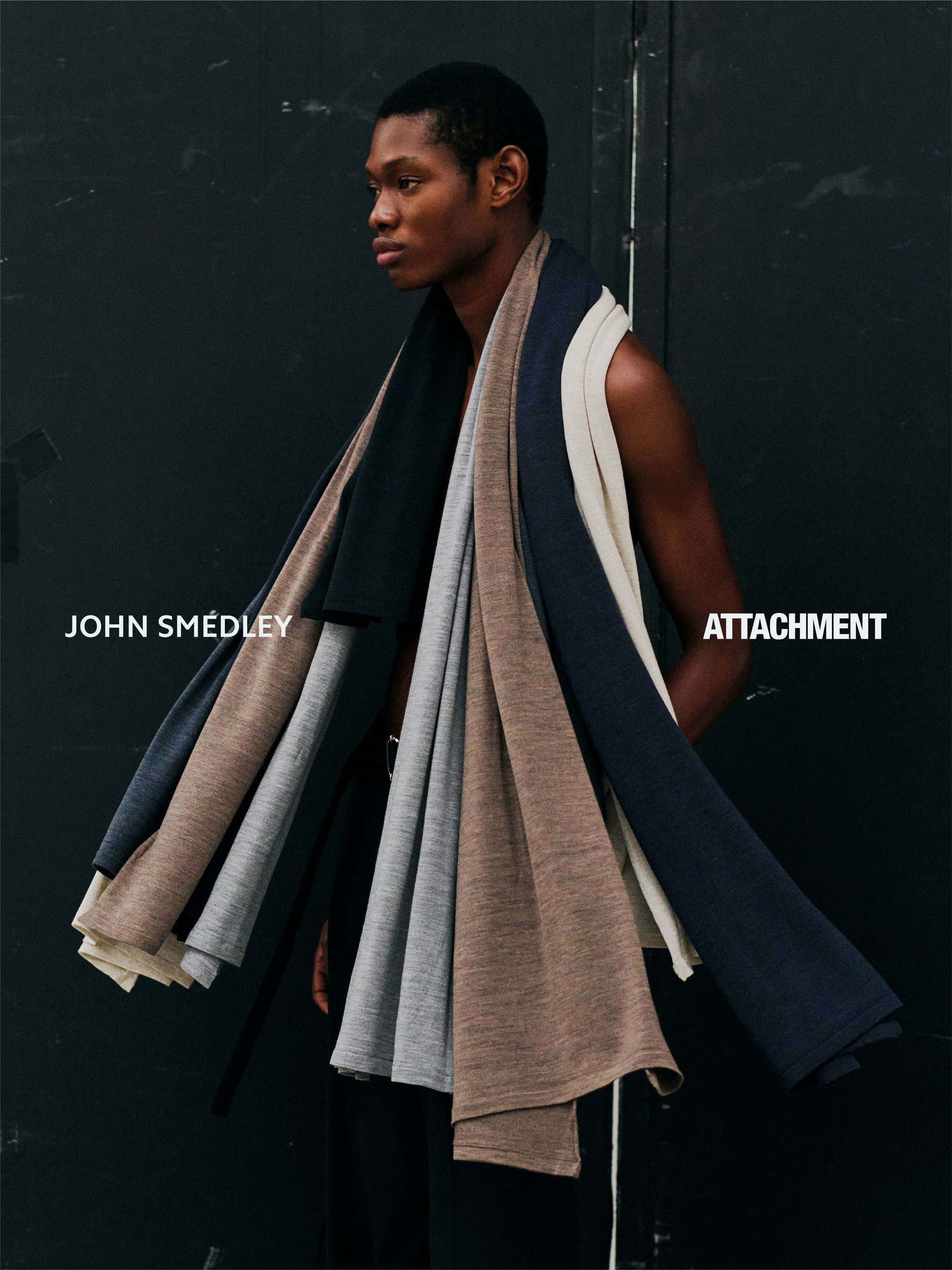 限定商品 × JOHN SMEDLEY MERINO EXTRAFINE WIDE STOLE〔AA52-007〕