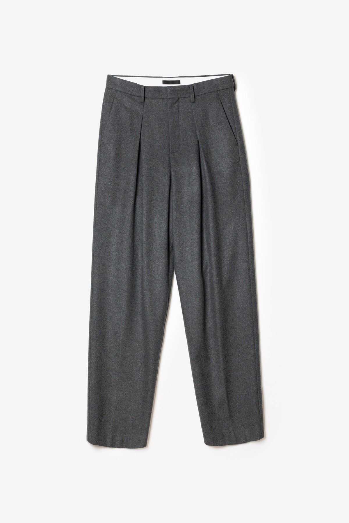 STILL ATTACHMENT ウール ショートビーバークロスタックワイドパンツ〔MCKA0235106998〕