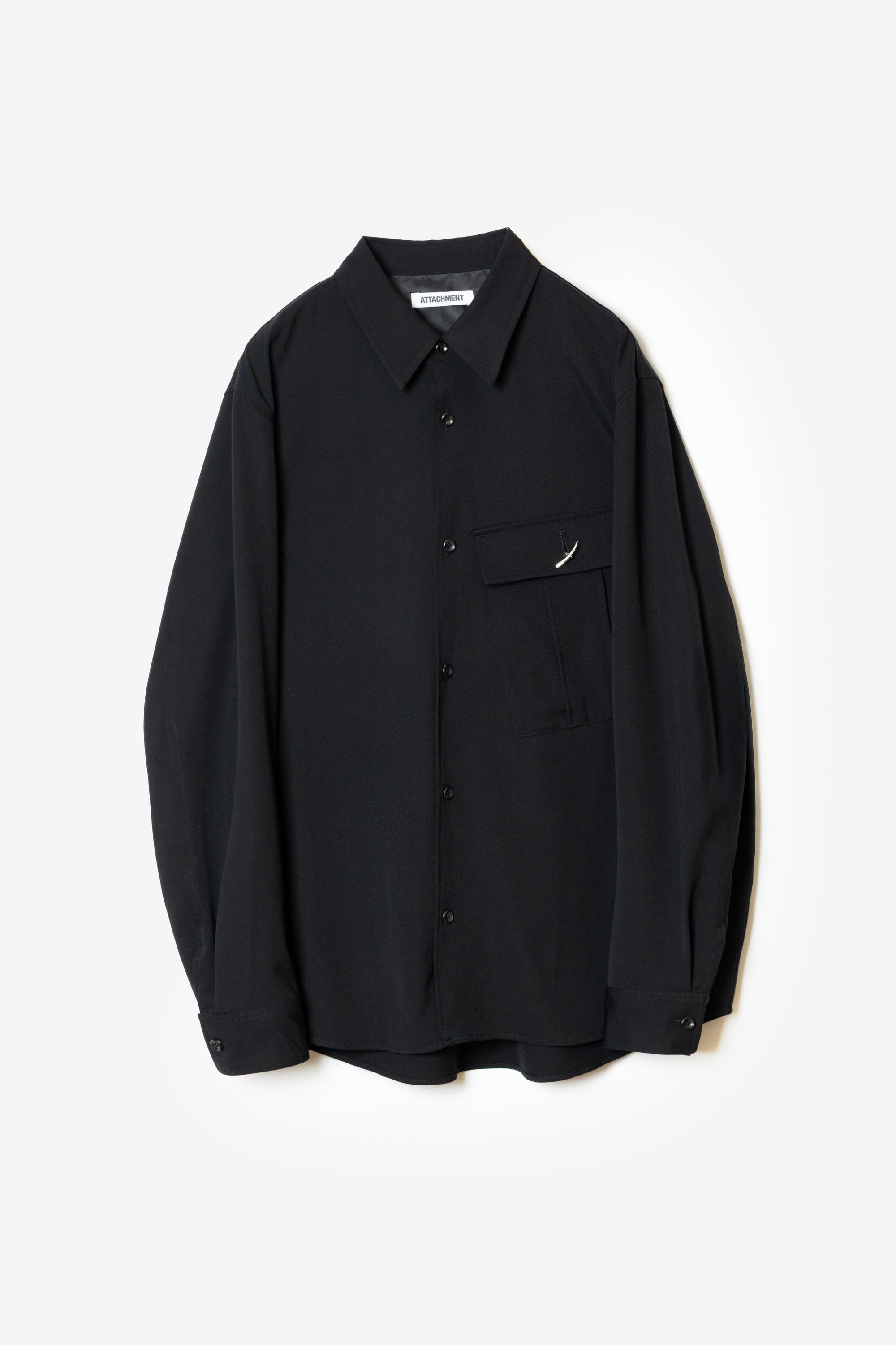 ウォッシャブルハイツイストギャバジンユーティリティL/Sシャツ〔MCKA0274076998〕