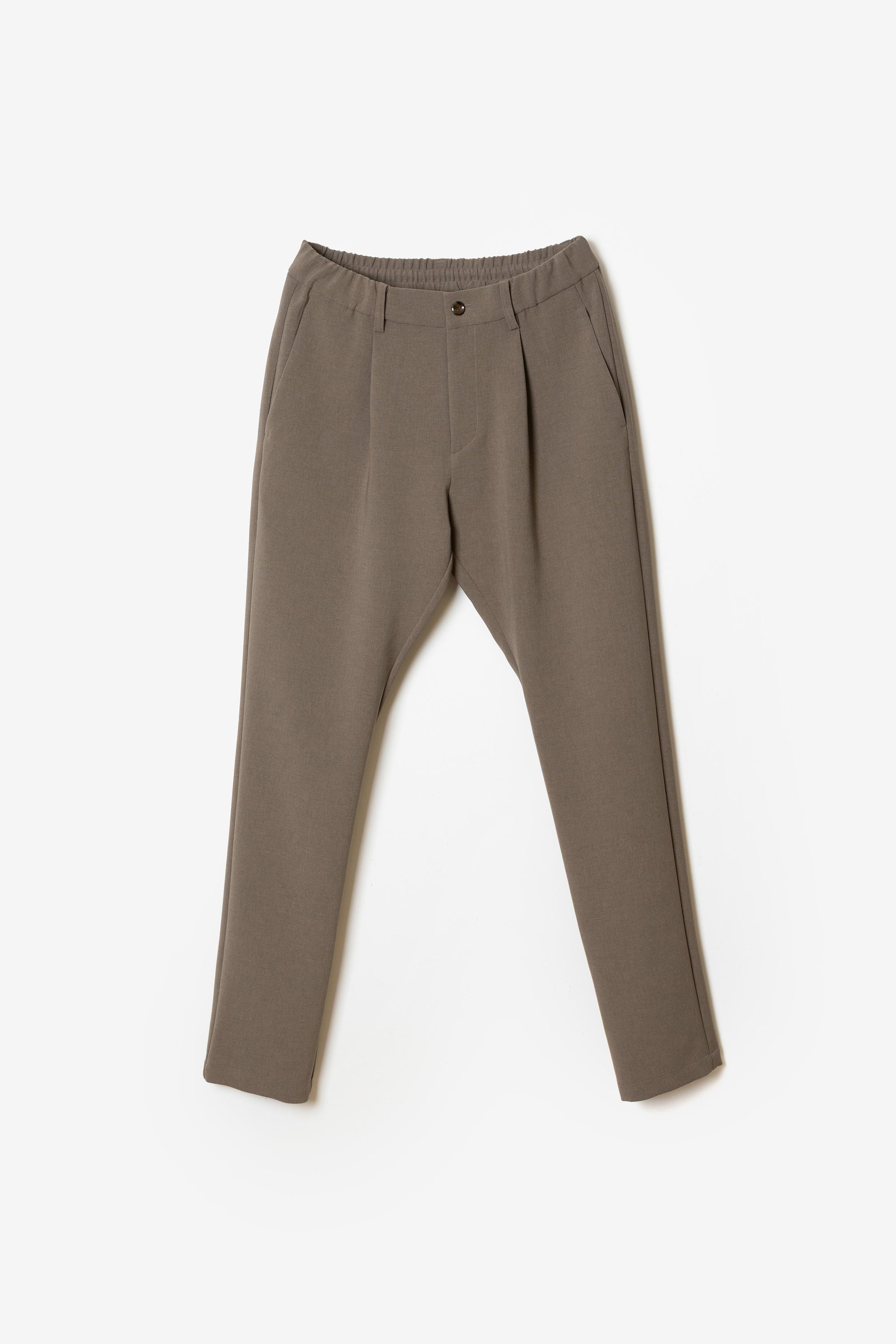 ポリエステルストレッチダブルクロスレギュラーフィット1タックパンツ〔MCKA0295106998〕