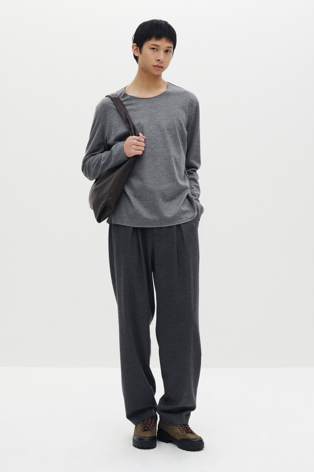 STILL ATTACHMENT ウールジャージーカットオフL/Sカットソー〔MCKA0305086998〕