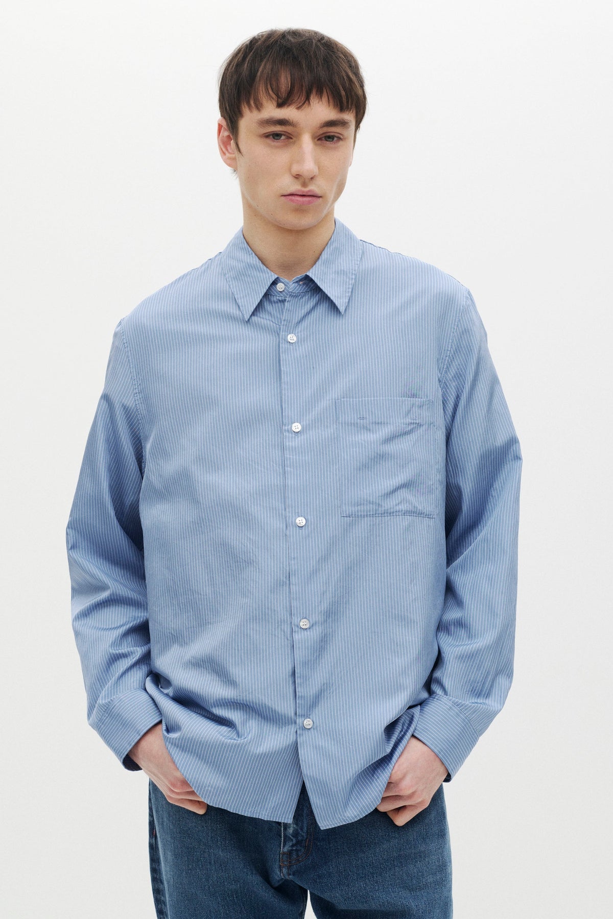 STILL ATTACHMENT シルクツイルL/Sシャツ〔MCKA0311076998〕
